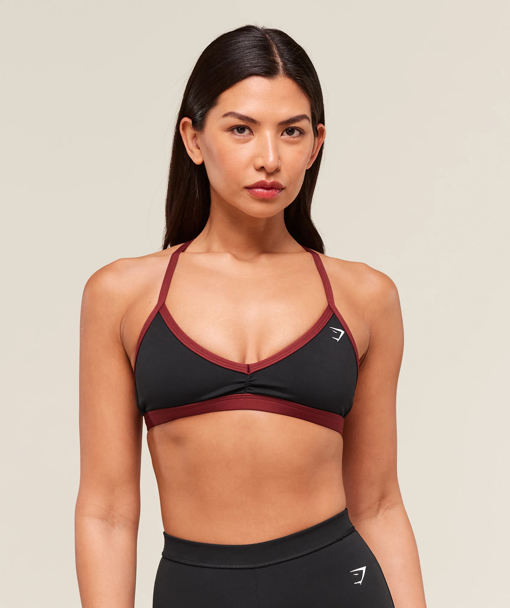 Gymshark Minimal Sports Bra - Black/Sets Red - Image 4