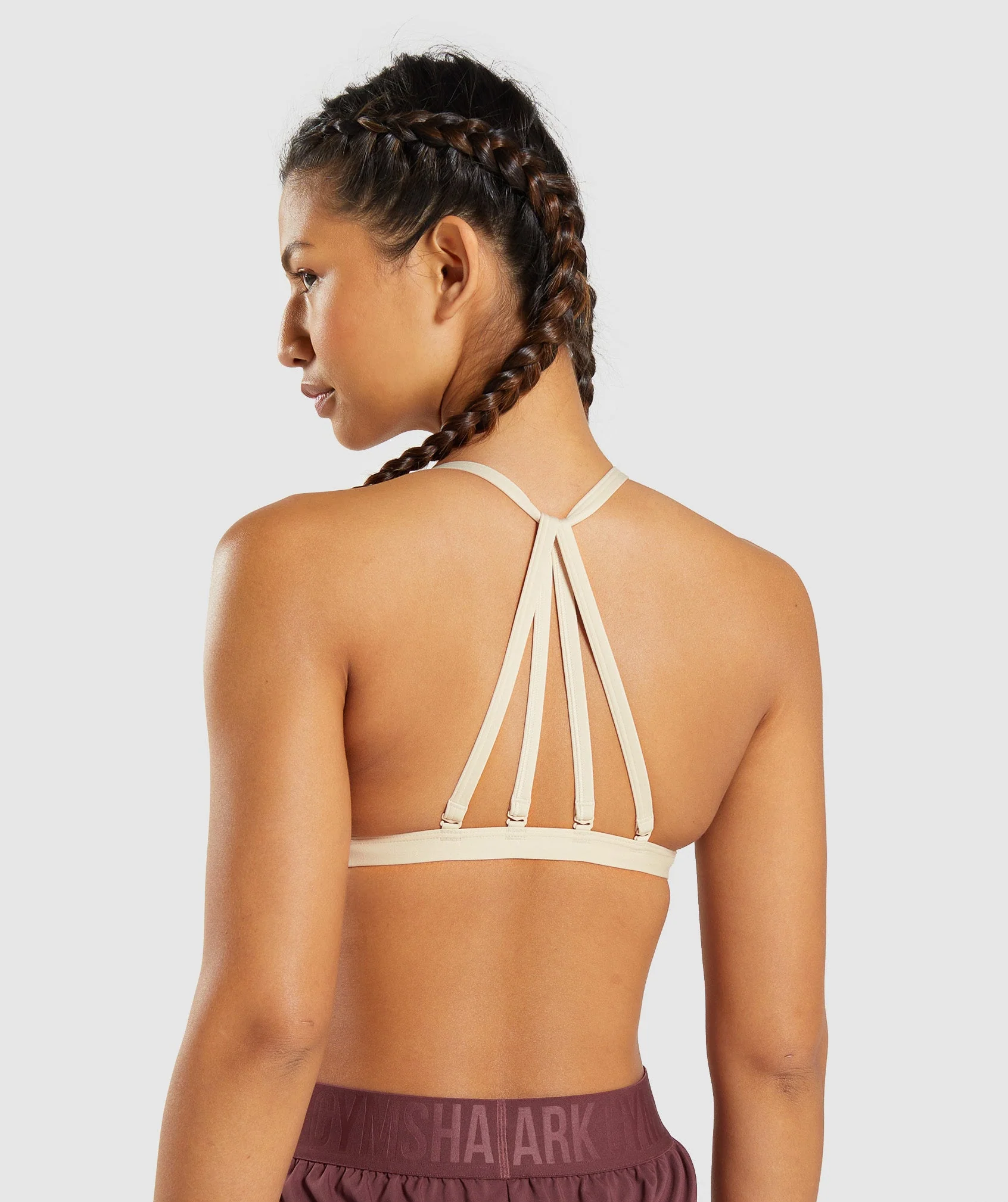 Gymshark Minimal Sports Bra - Vanilla Brown - Image 2