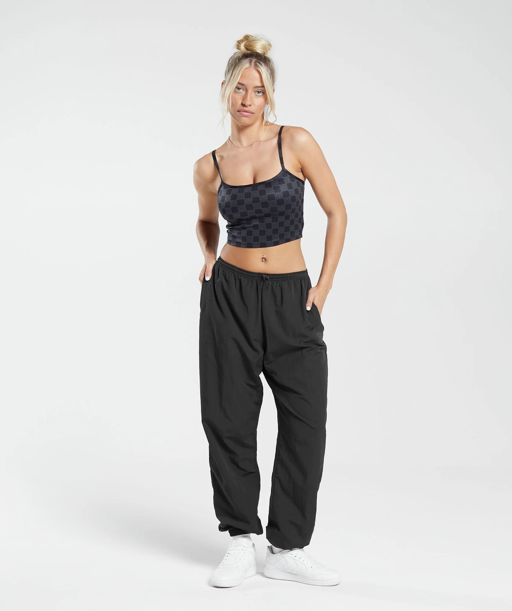 Gymshark Monogram Crop Cami Tank - Onyx Grey - Image 4