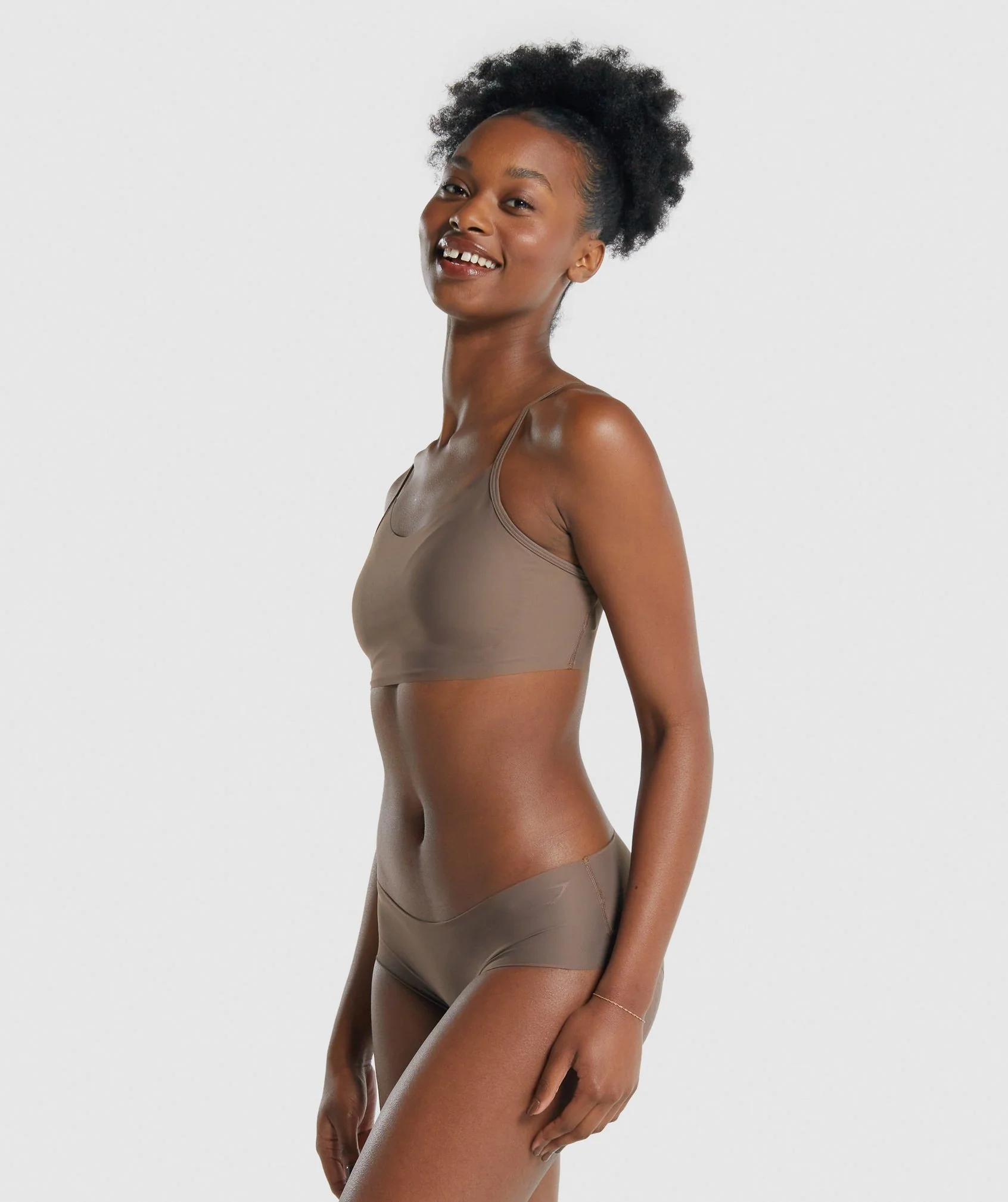 Gymshark No VPL Bralette - Brown - Image 3