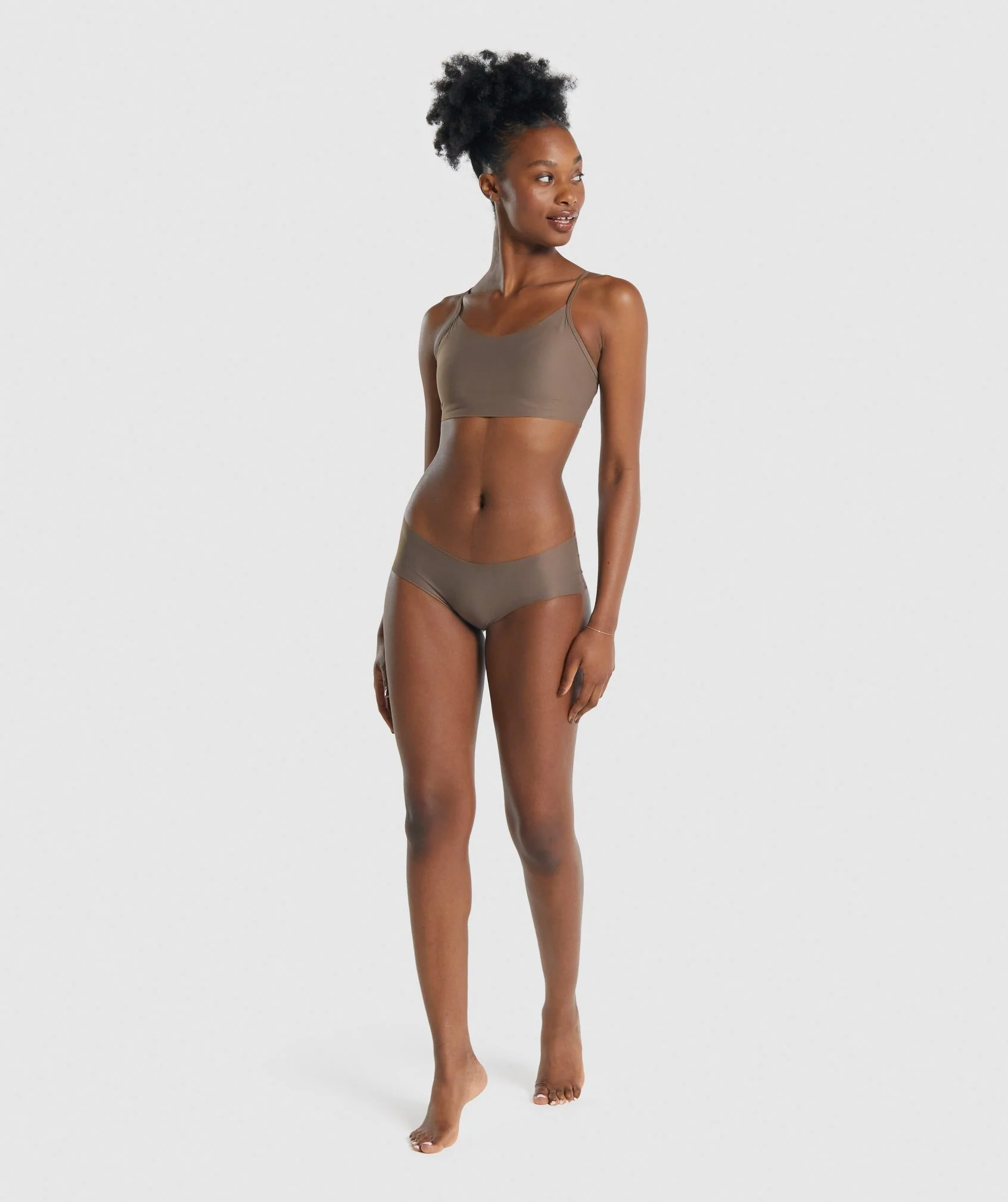 Gymshark No VPL Bralette - Brown - Image 4