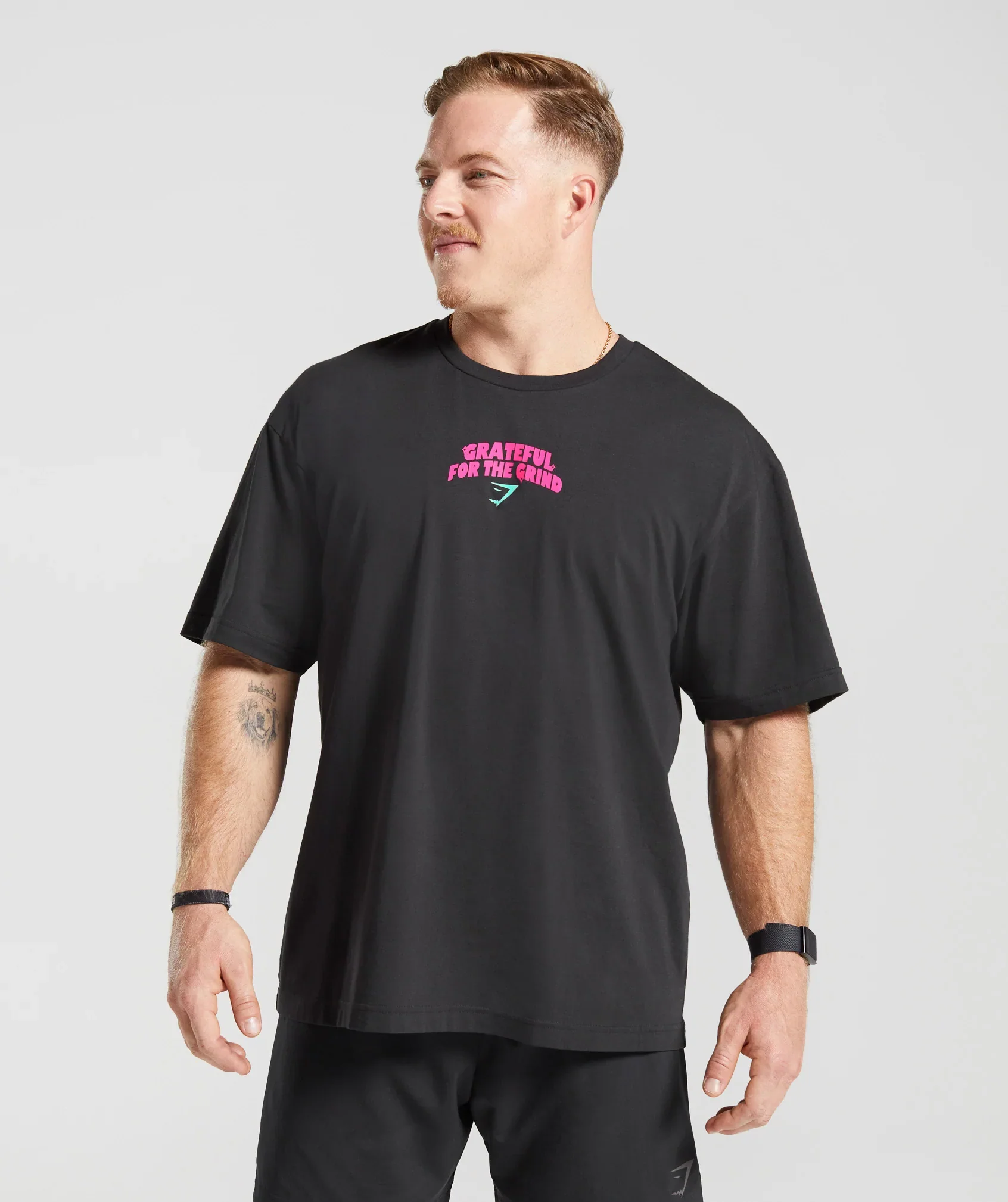 Gymshark Noah Ohlsen Oversized Sun T-Shirt - Black - Image 2