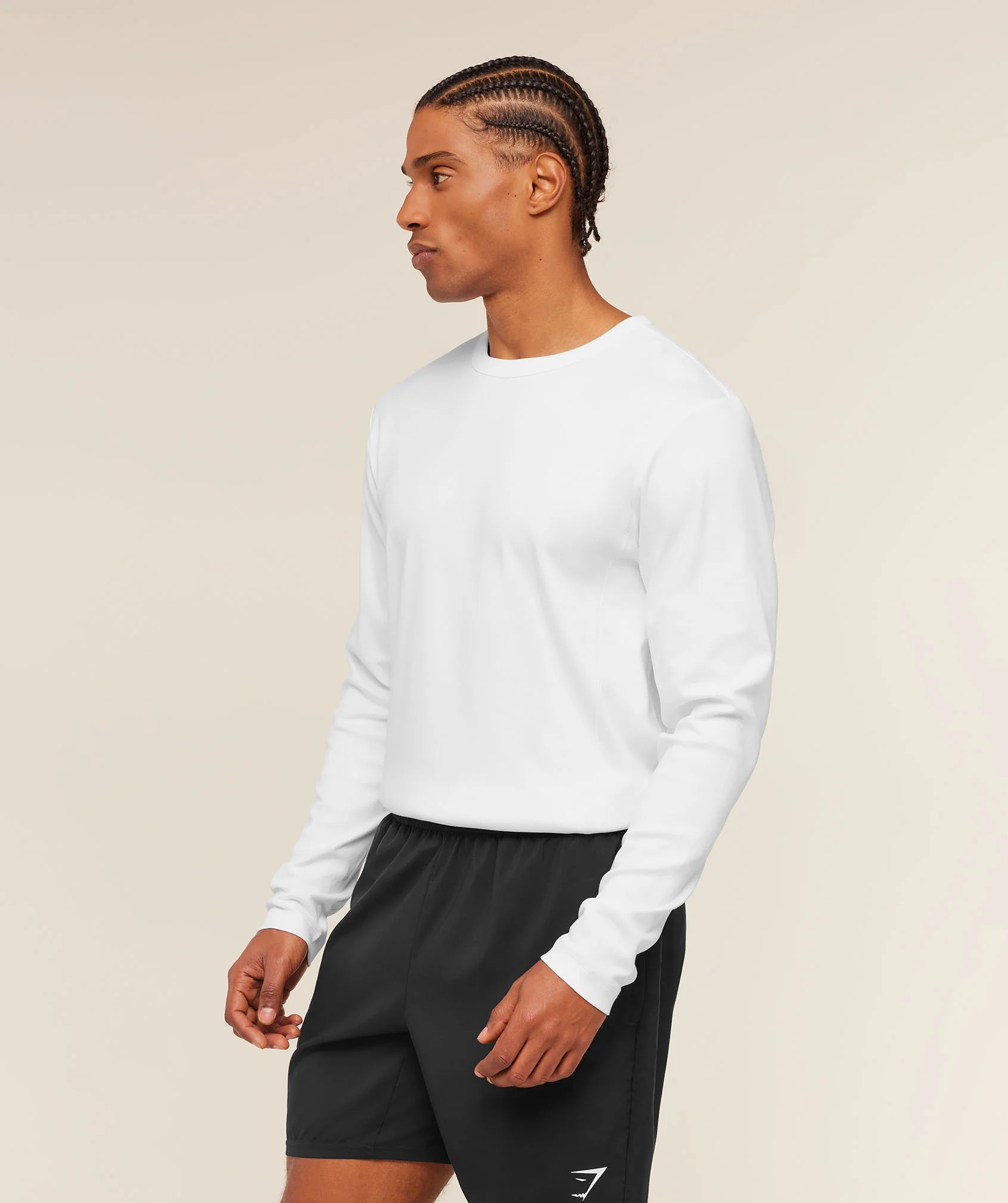 Gymshark Off Duty Long Sleeve T-Shirt - White - Image 3