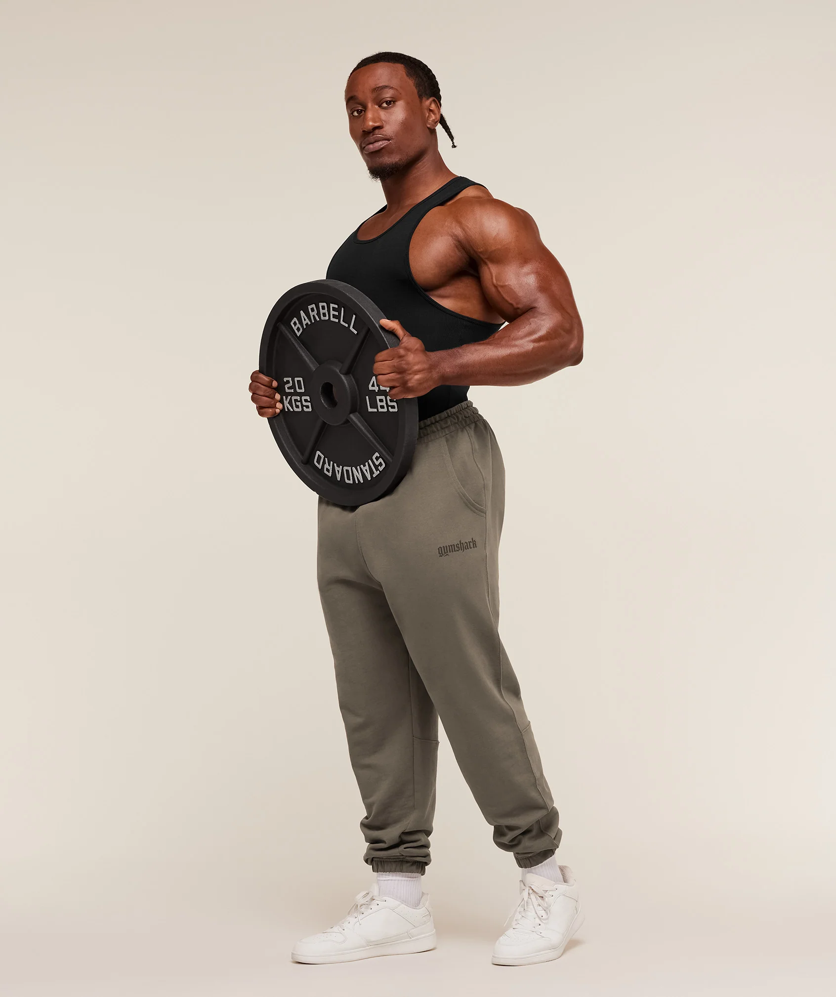 Gymshark Olde English Joggers - Camo Brown - Image 4