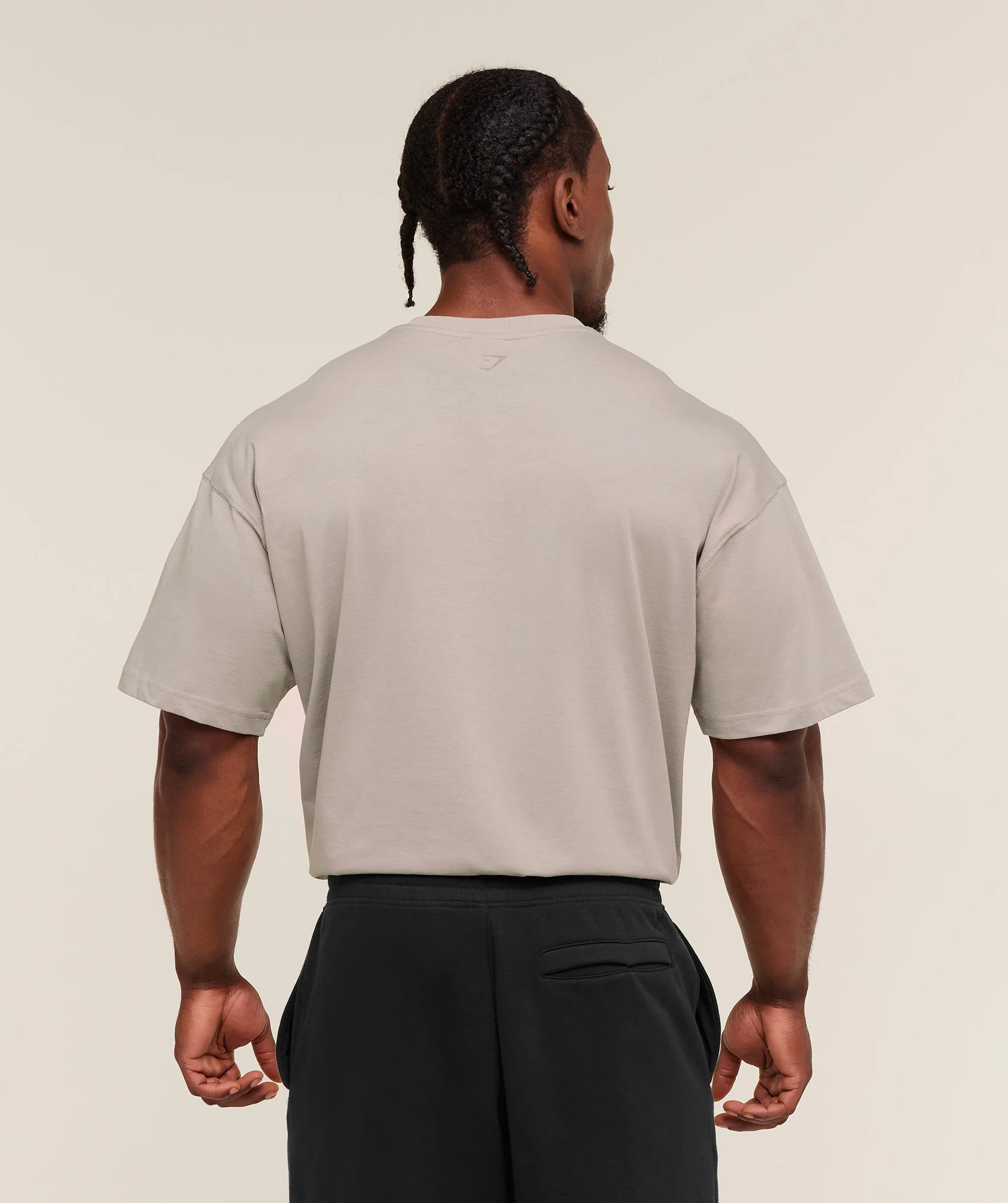 Gymshark Olde English T-Shirt - Mushroom Grey - Image 2