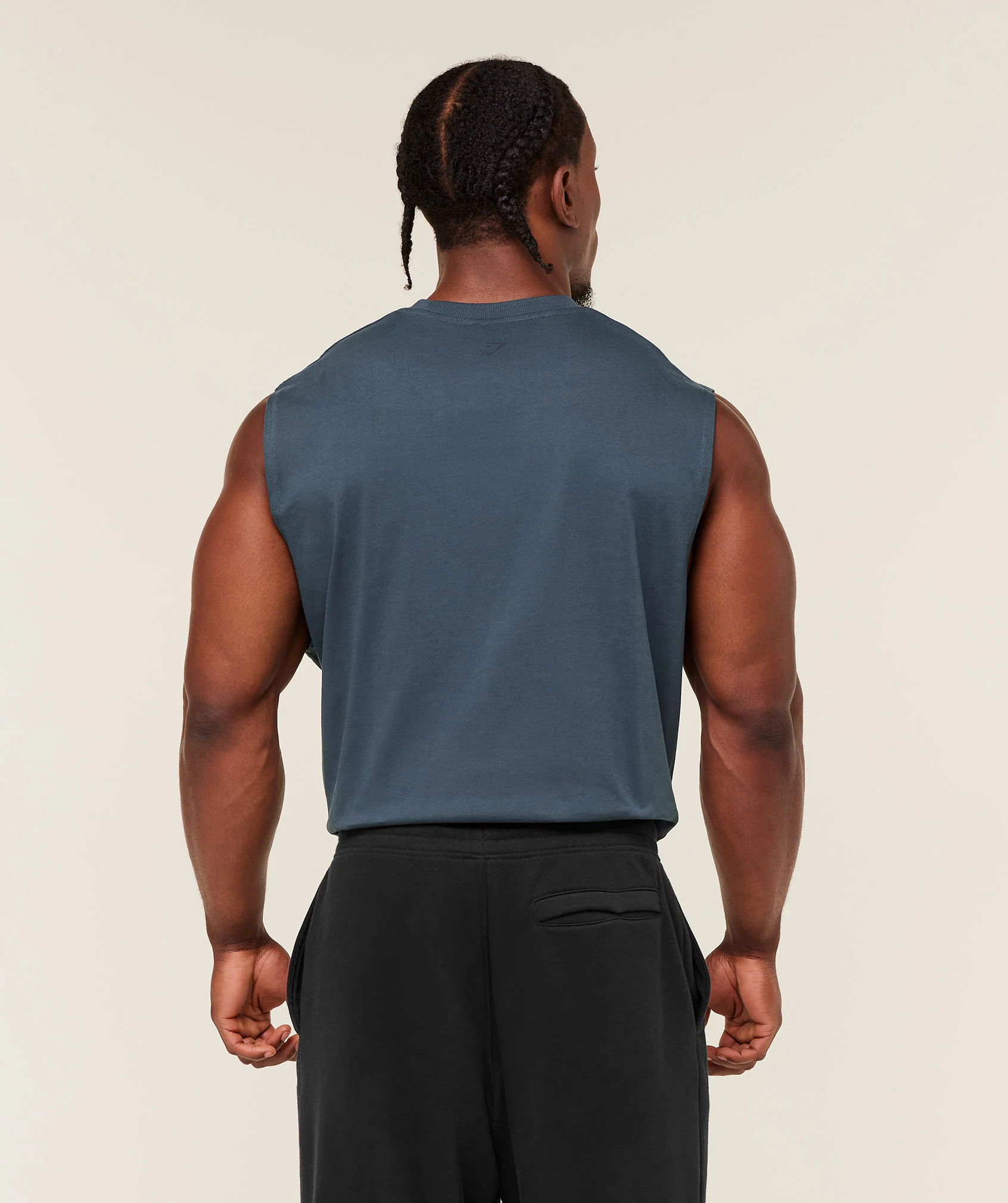 Gymshark Olde English Tank - GS Stealth Blue - Image 2