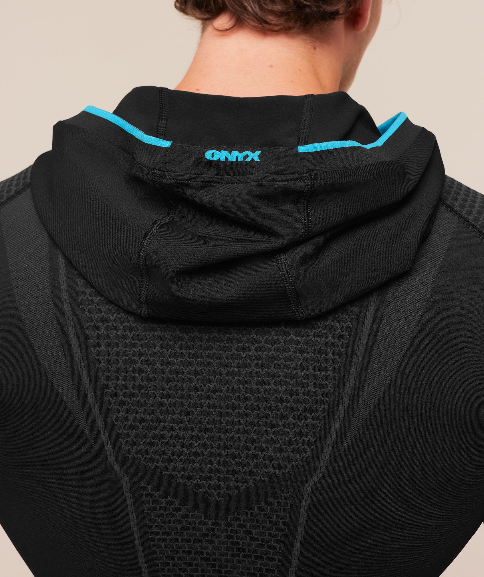 Gymshark Onyx V1 Hoodie - Black/Onyx Grey/Brand Blue - Image 7