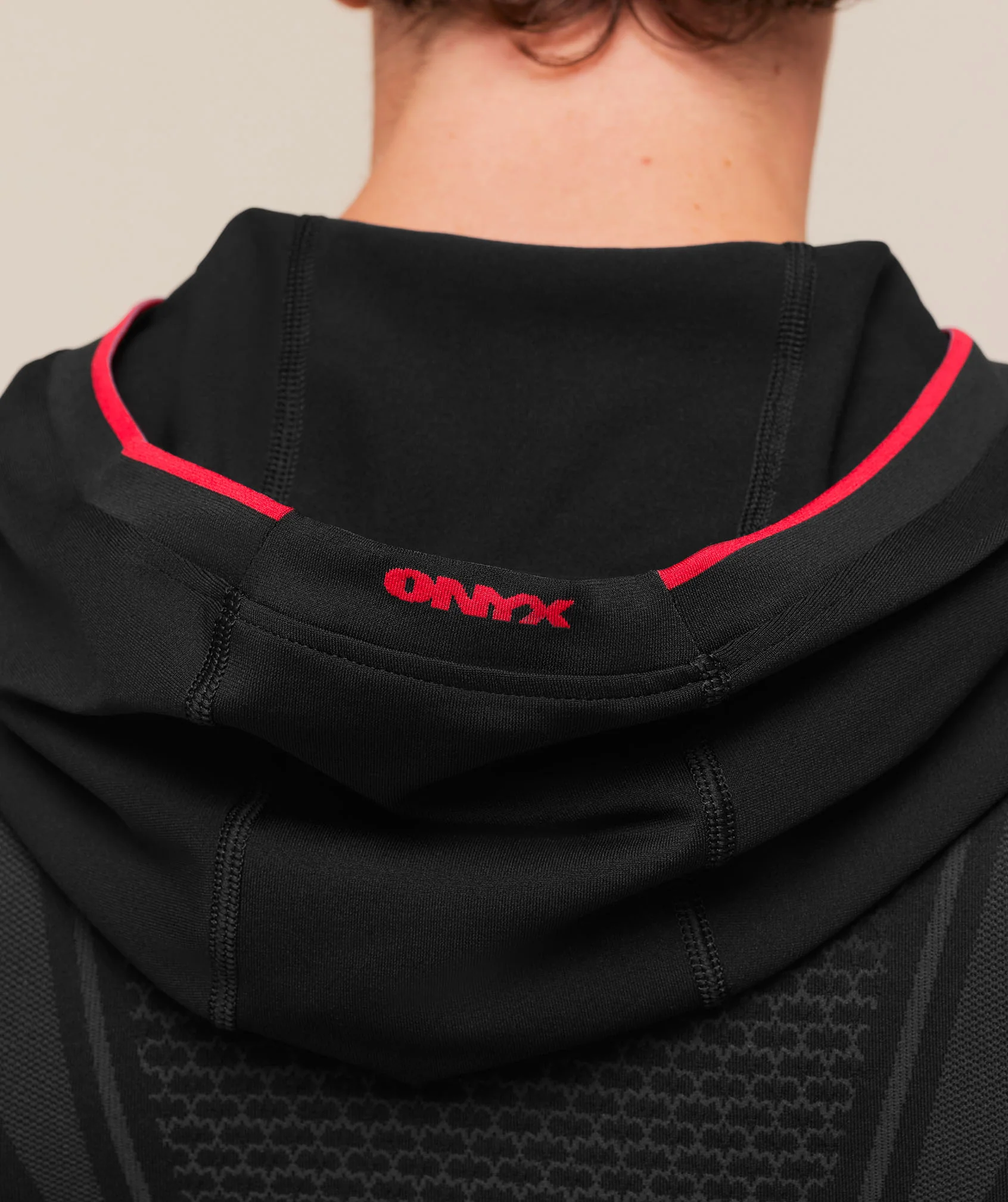 Gymshark Onyx V1 Hoodie - Black/Onyx Grey/Carmine Red - Image 7