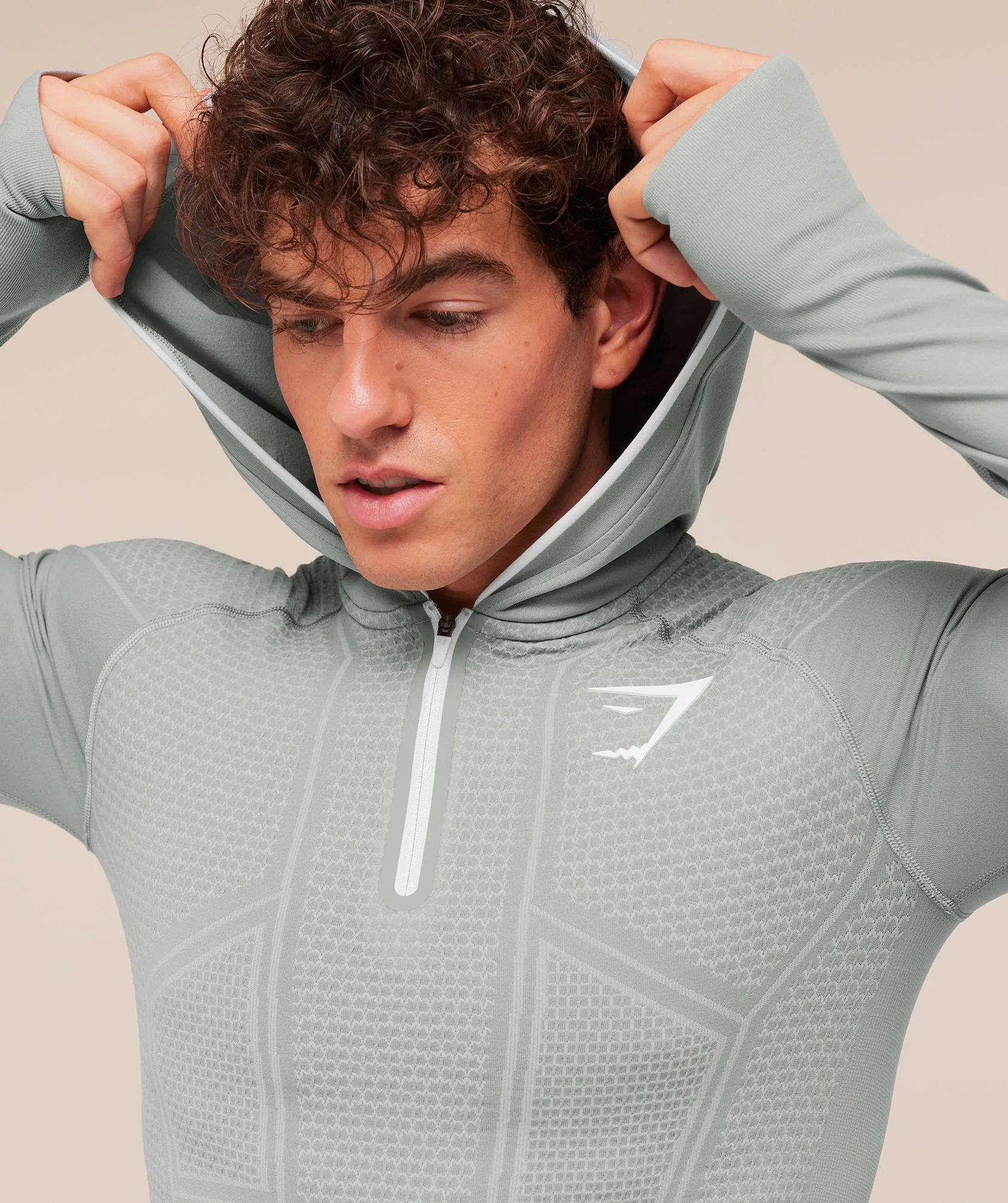 Gymshark Onyx V1 Hoodie - Smokey Grey/Light Grey/White - Image 6