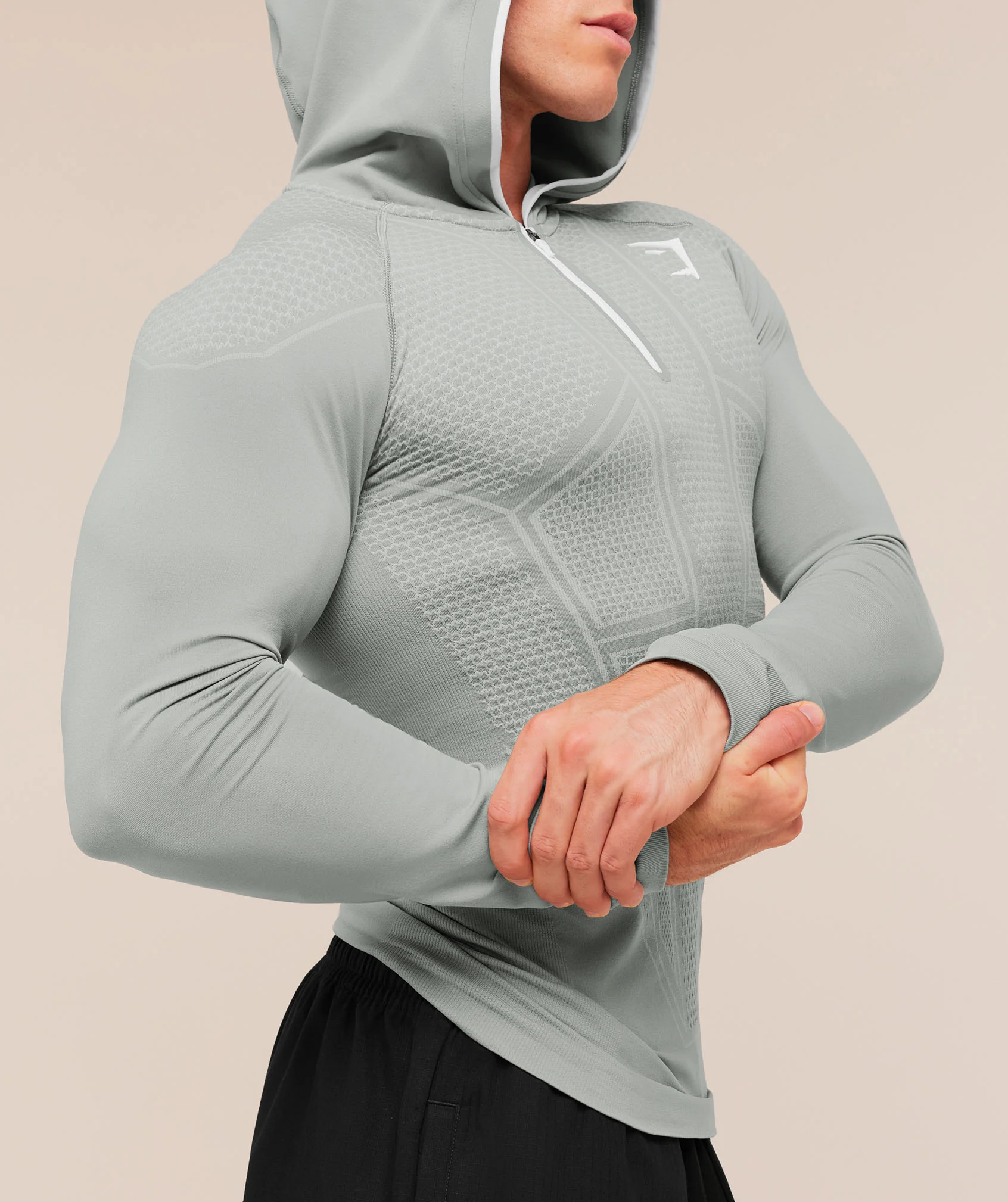 Gymshark Onyx V1 Hoodie - Smokey Grey/Light Grey/White - Image 7