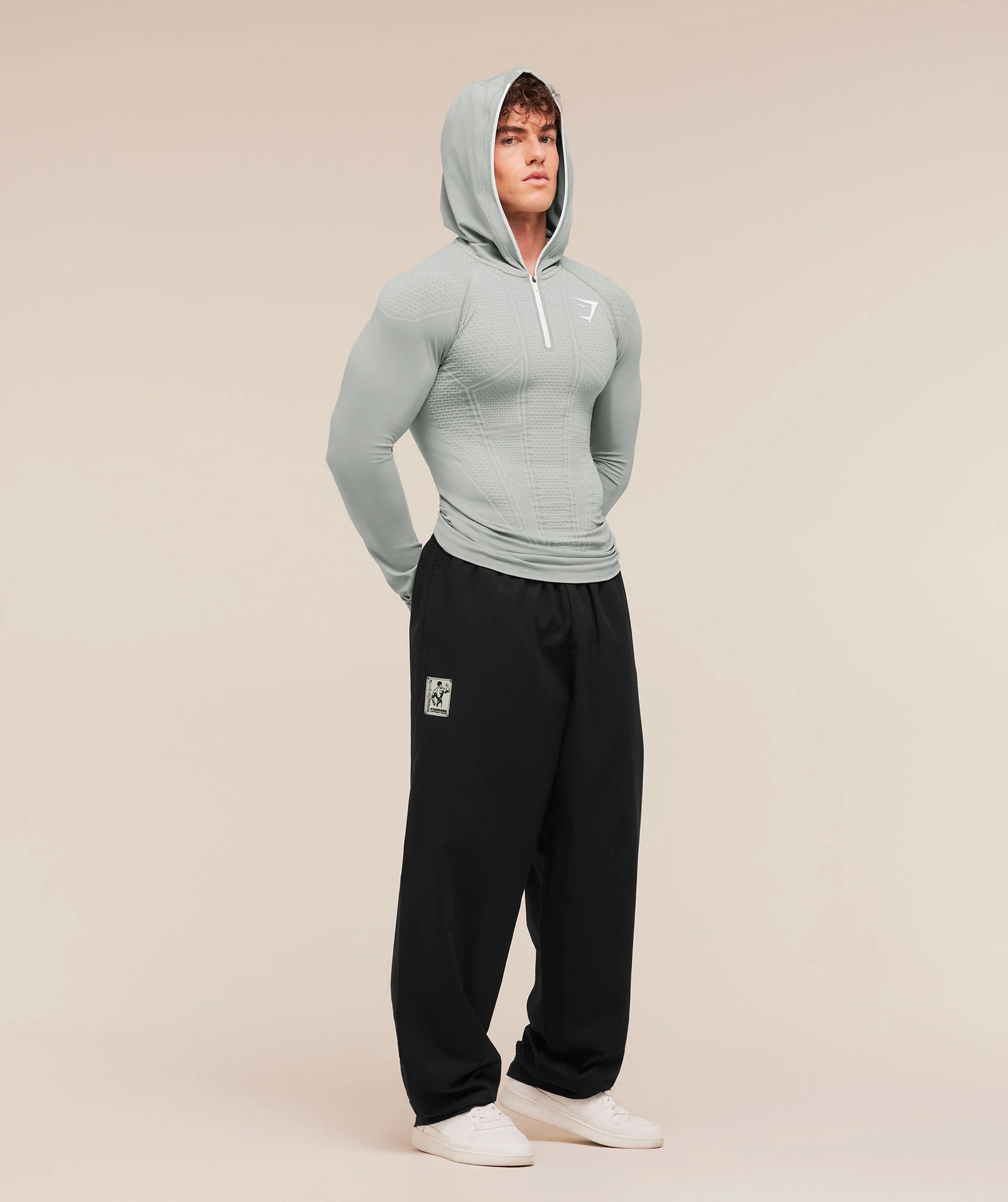 Gymshark Onyx V1 Hoodie - Smokey Grey/Light Grey/White - Image 9