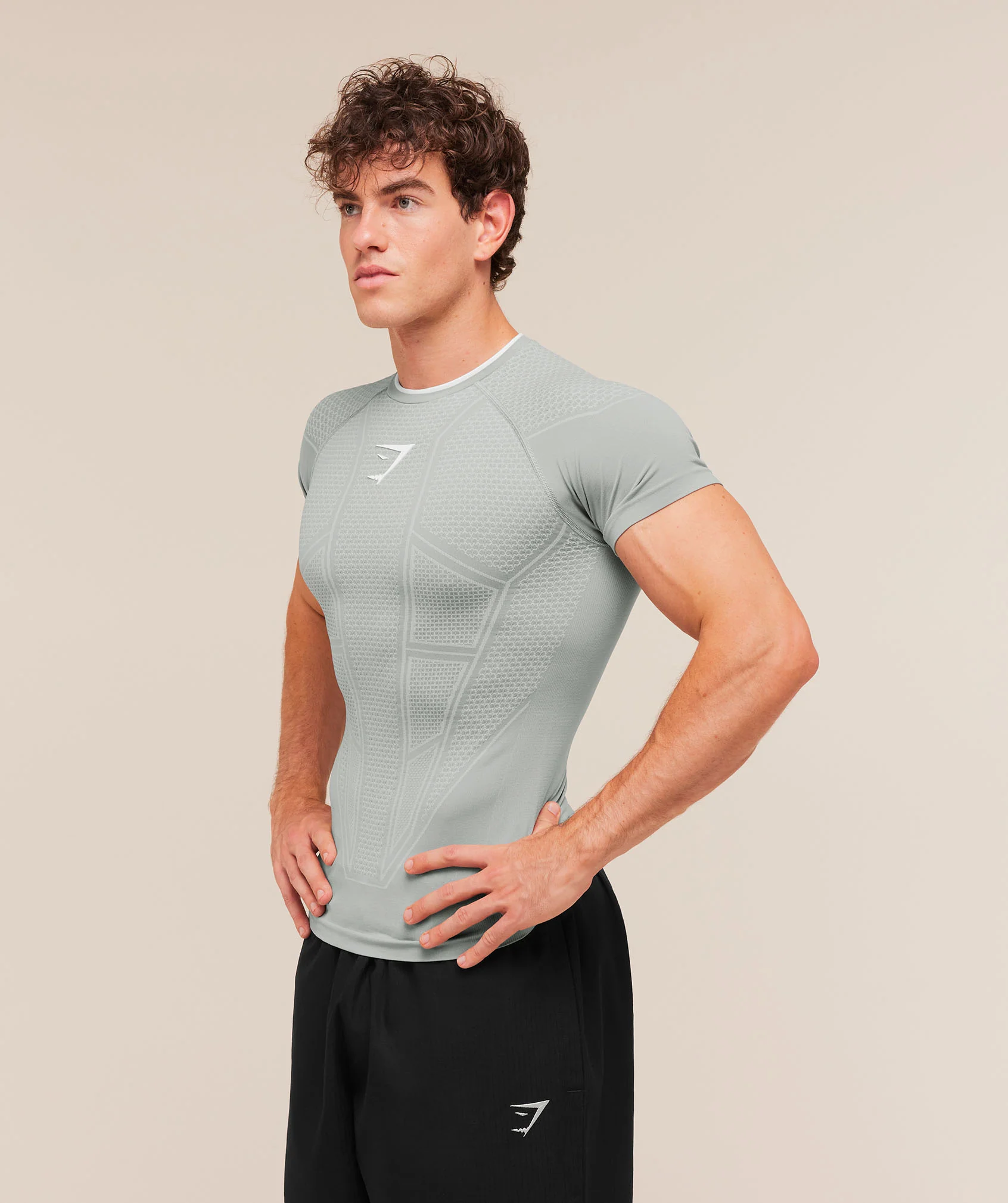 Gymshark Onyx V1 T-Shirt - Smokey Grey/Light Grey/White - Image 4