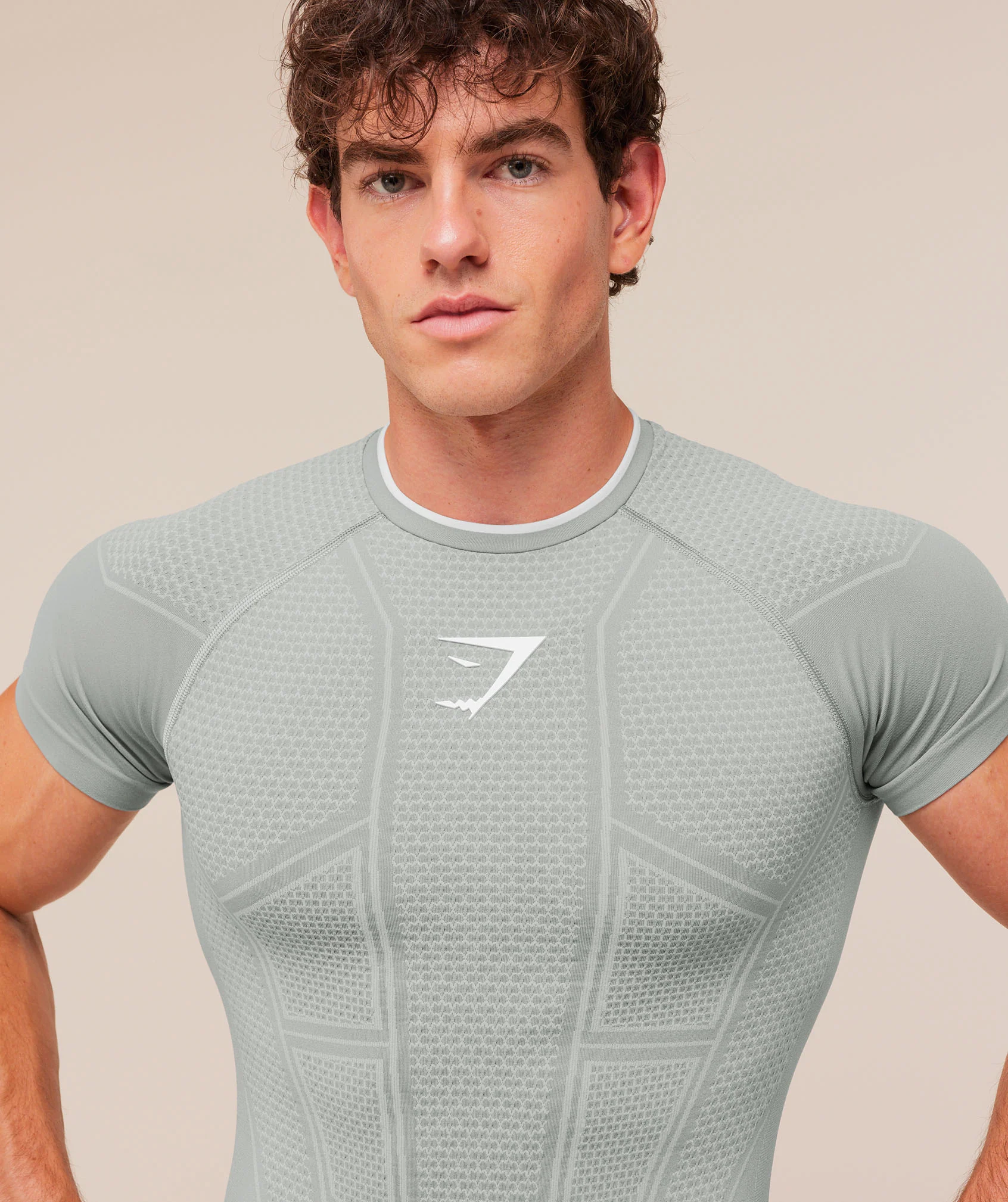 Gymshark Onyx V1 T-Shirt - Smokey Grey/Light Grey/White - Image 6