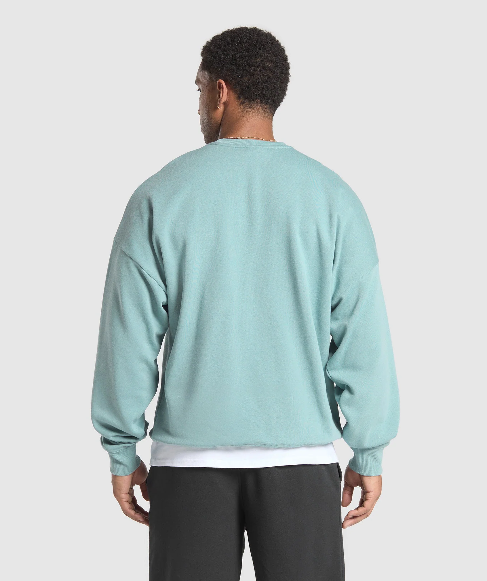 Gymshark Oversized Crest Crew - Rest Blue - Image 2