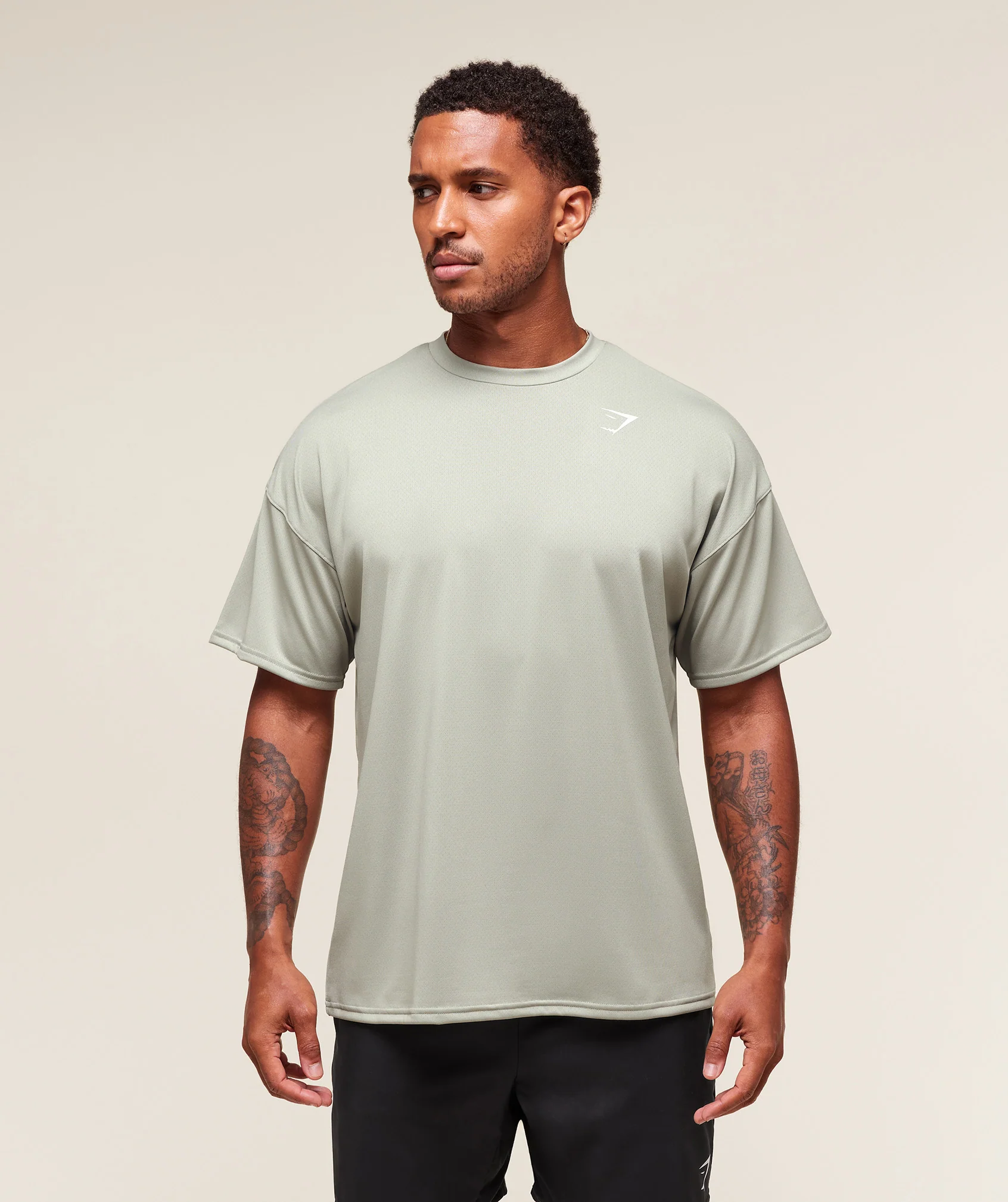 Gymshark Arrival Oversized T-Shirt - Stone Grey