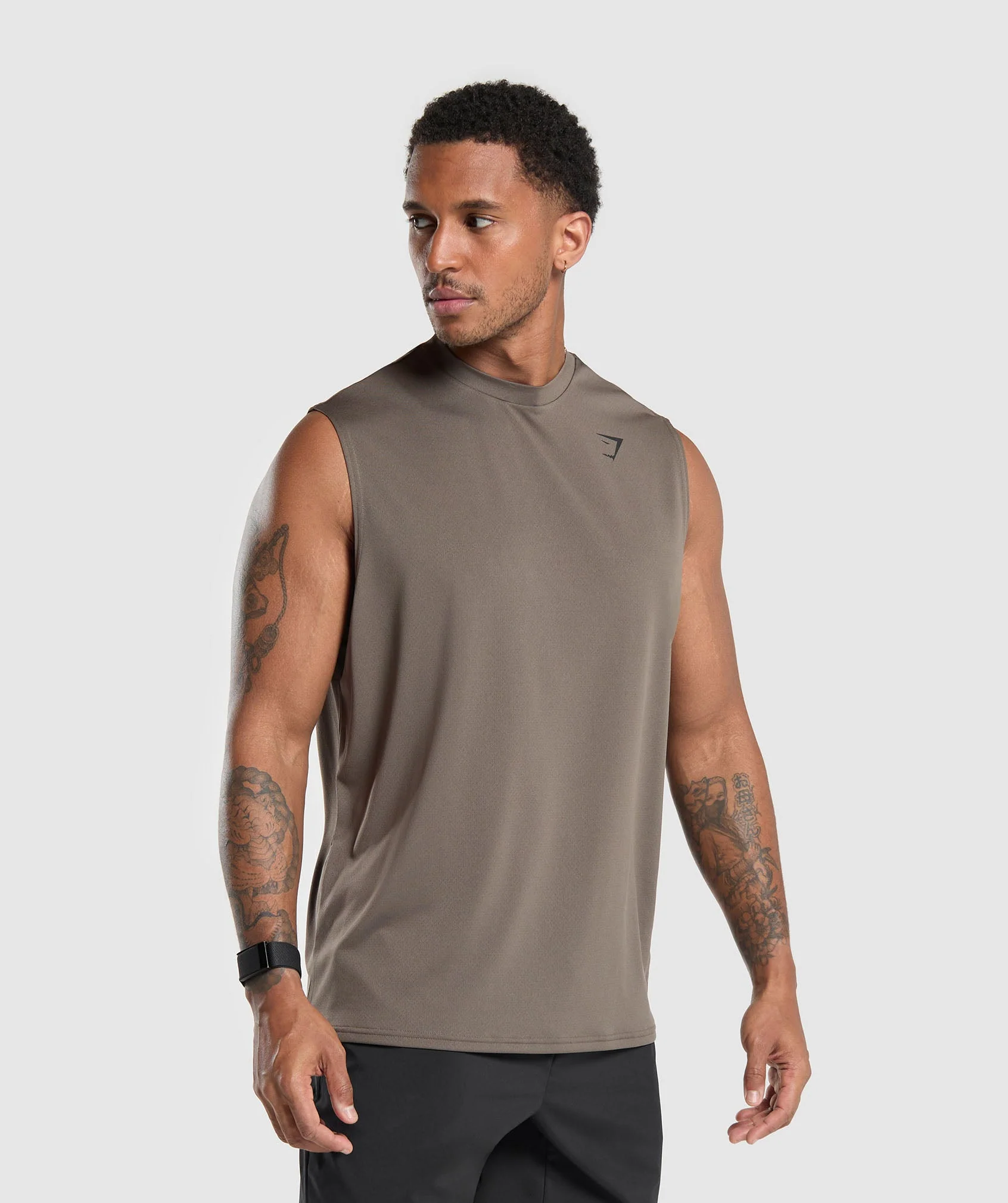Gymshark Arrival Oversized Tank - Camo Brown - Image 3