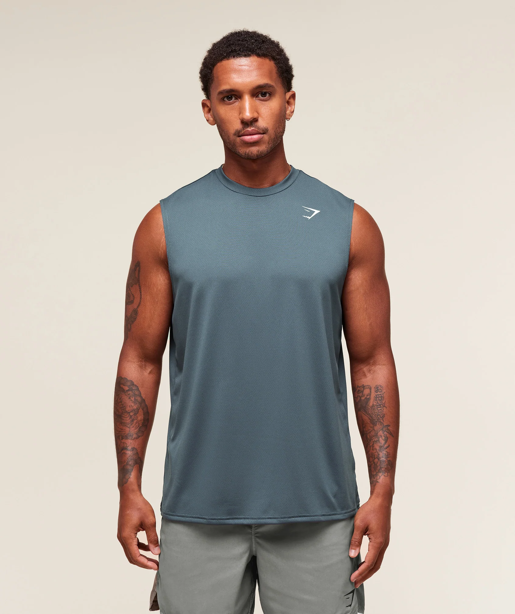 Gymshark Arrival Oversized Tank - Titanium Blue