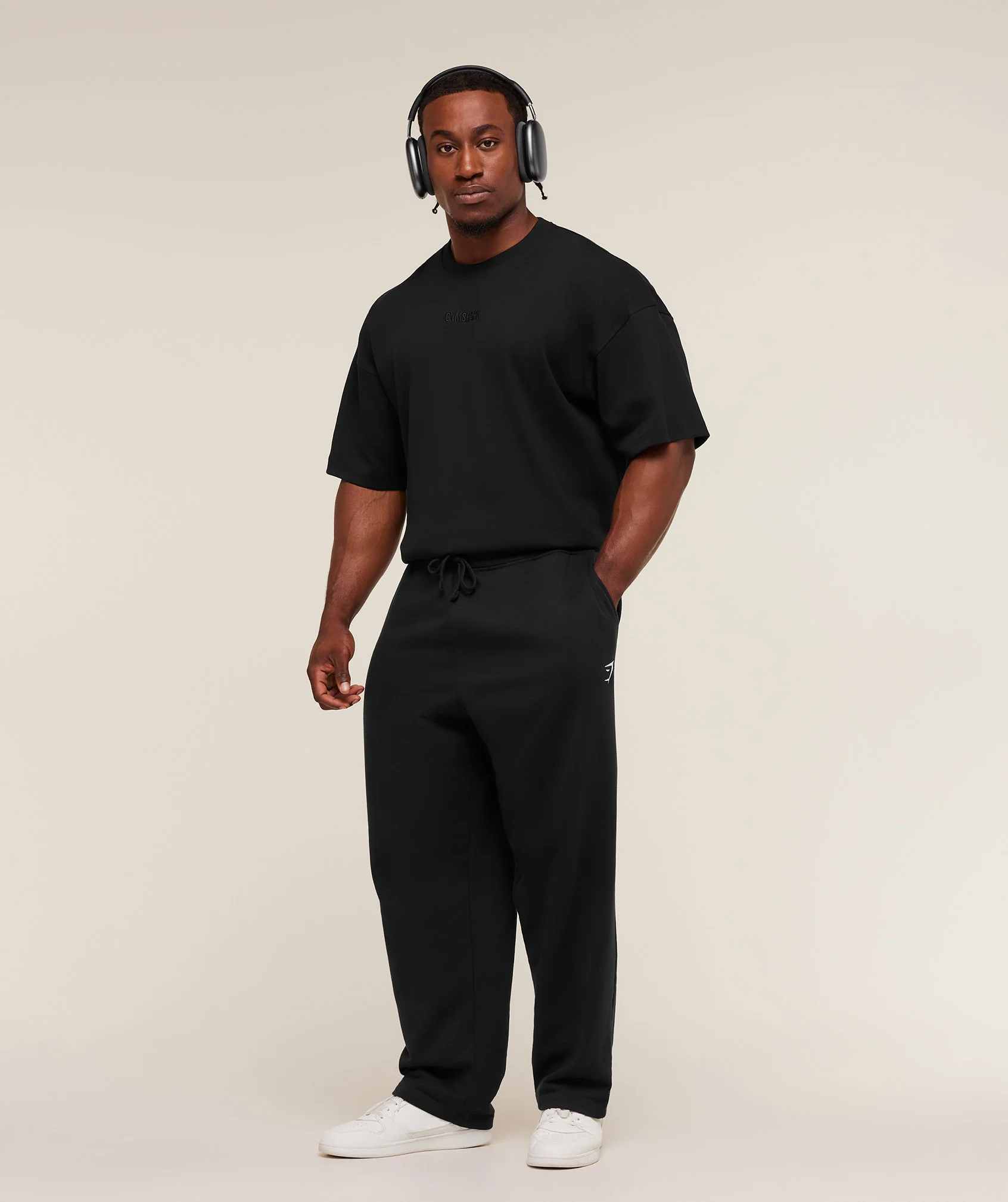 Gymshark Oversized Premium Ribbed T-Shirt - Black - Image 5