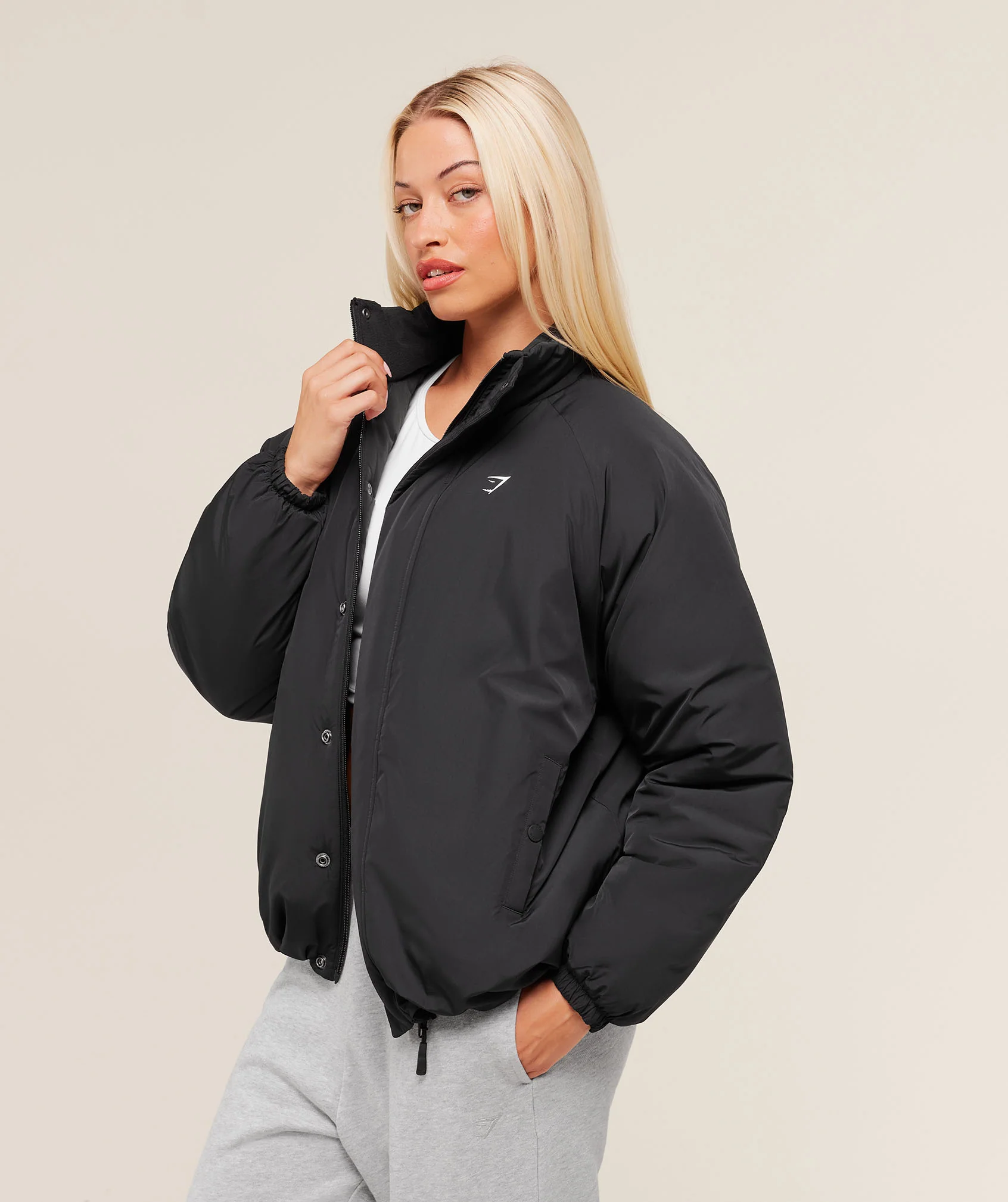 Gymshark Oversized Puffer Jacket - Black - Image 3