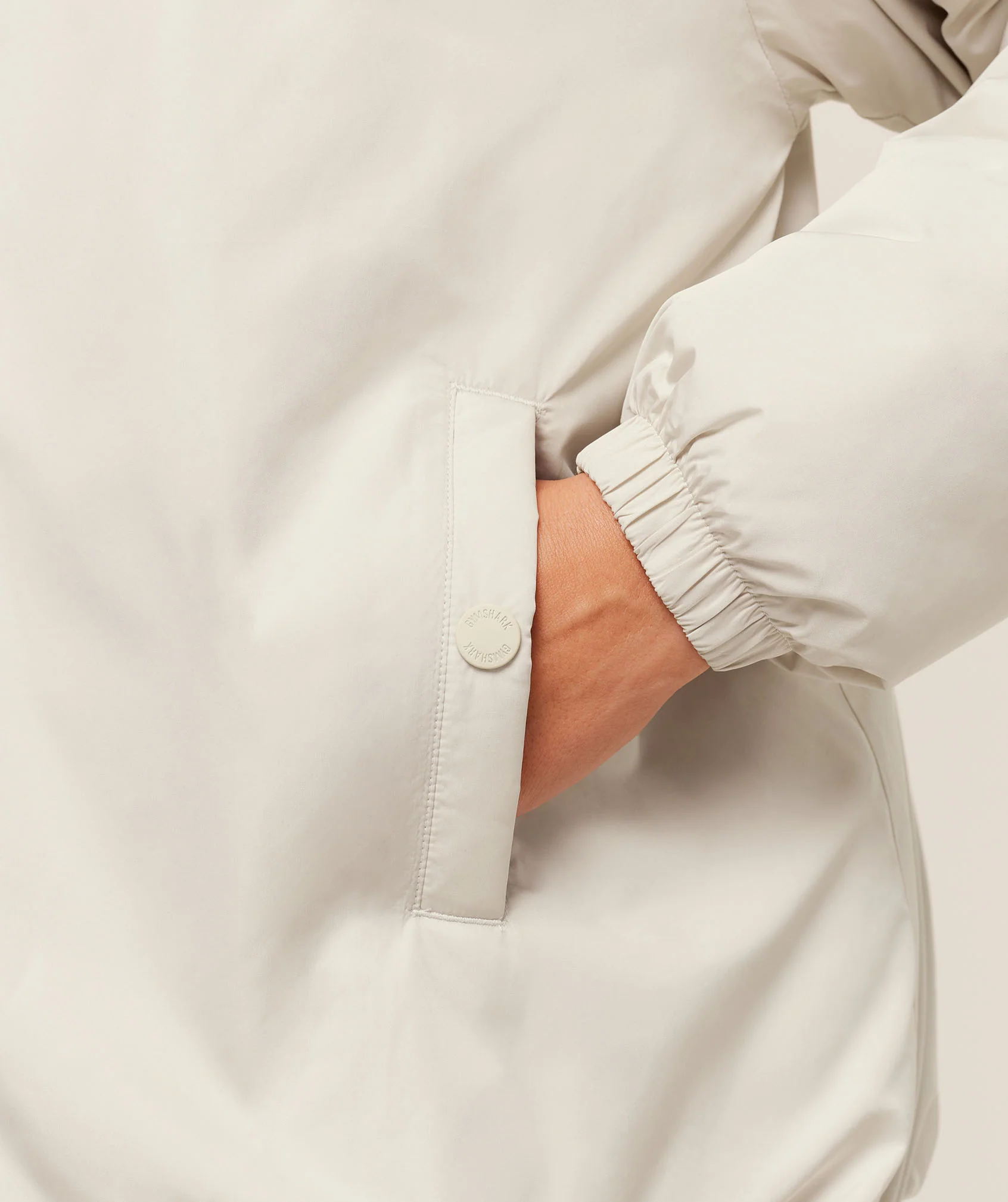 Gymshark Oversized Puffer Jacket - Oat White - Image 6