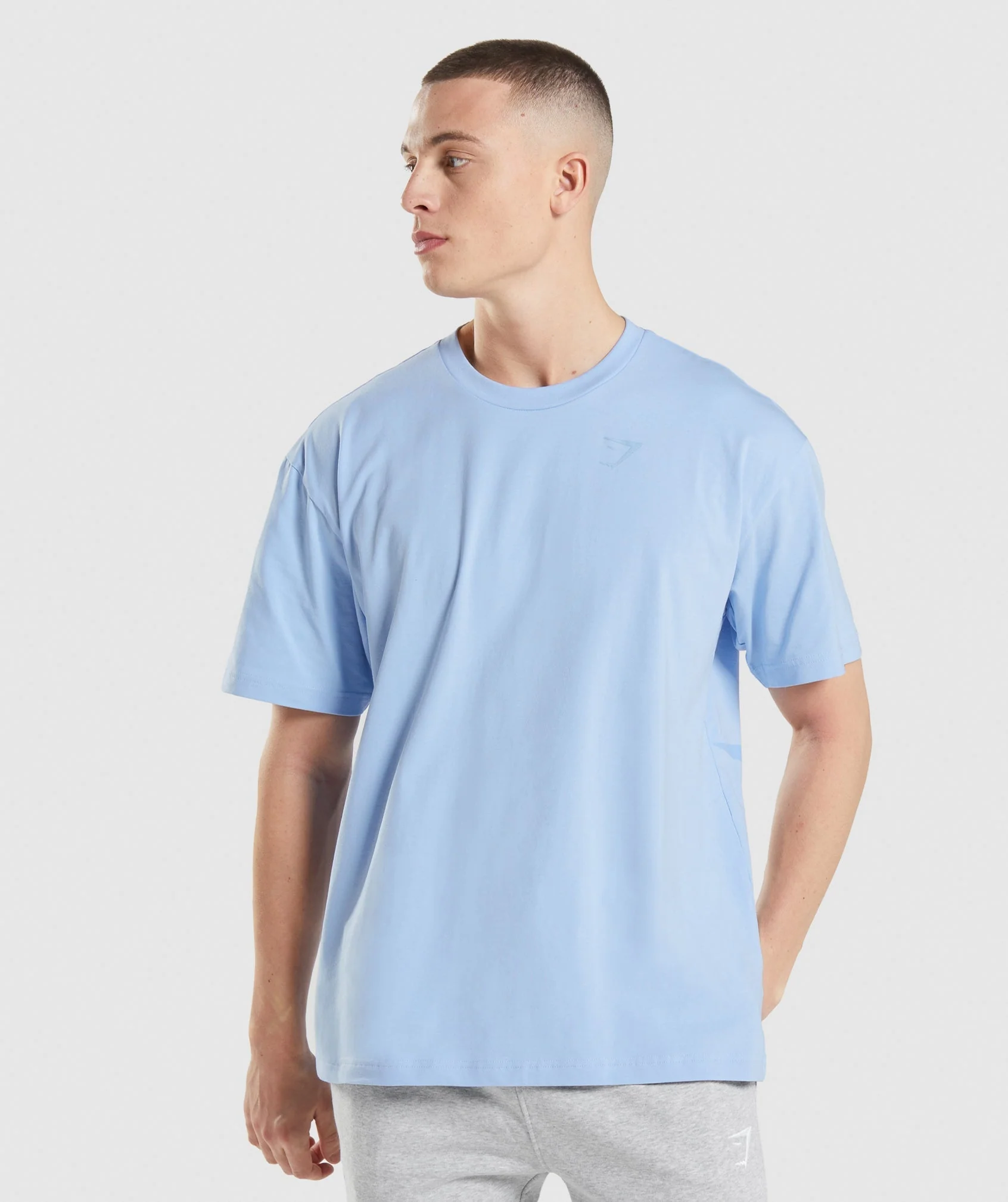 Gymshark Oversized Sharkhead T-Shirt - Moonstone Blue - Image 2
