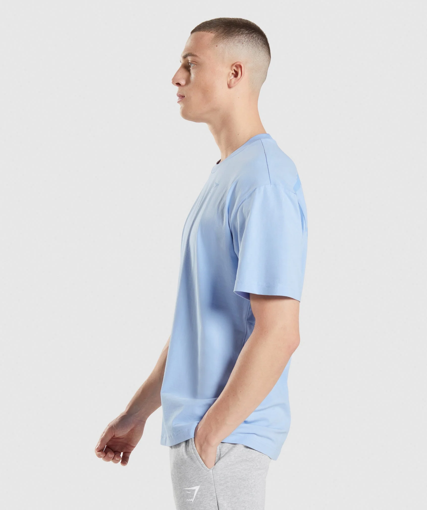 Gymshark Oversized Sharkhead T-Shirt - Moonstone Blue - Image 3