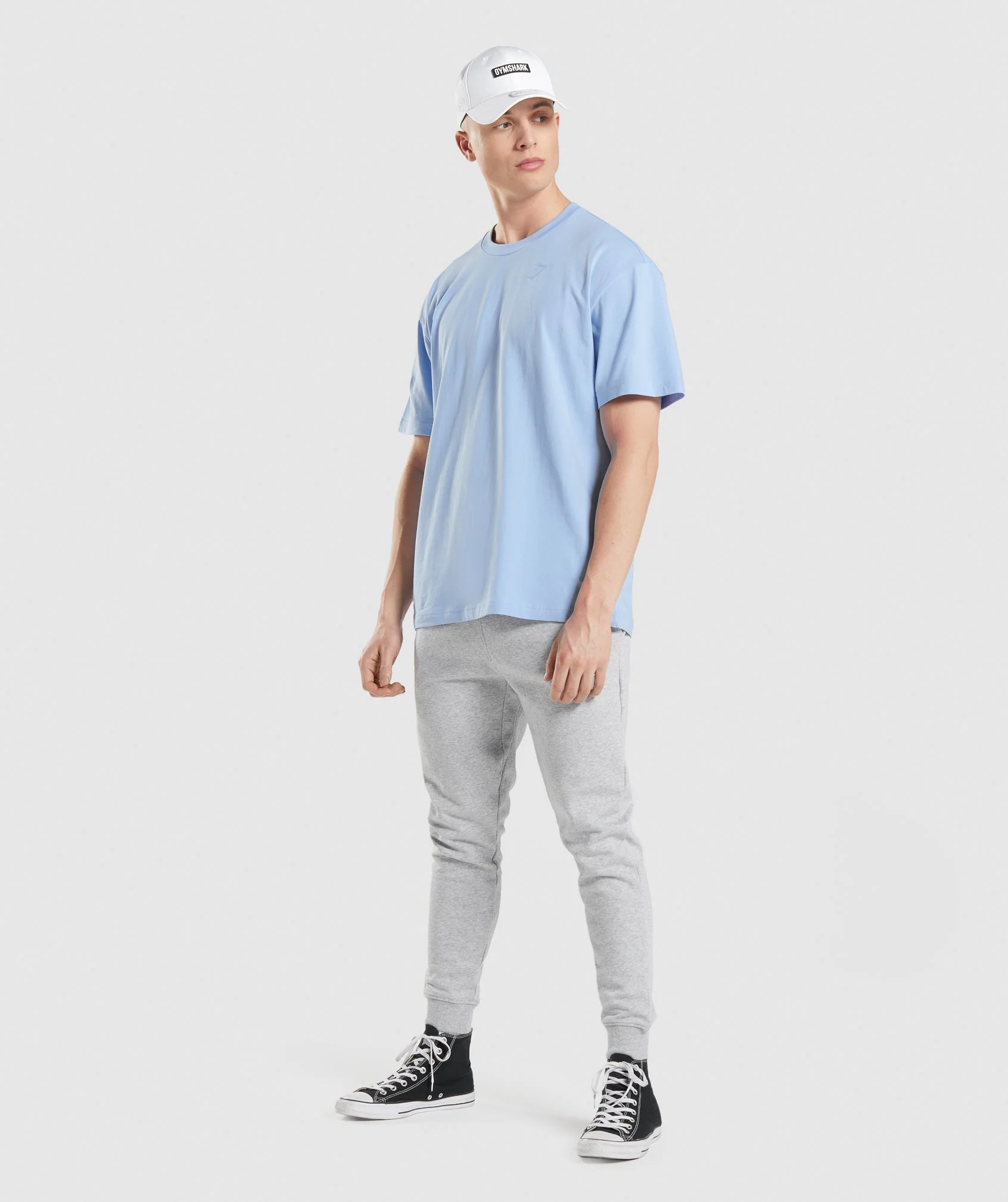 Gymshark Oversized Sharkhead T-Shirt - Moonstone Blue - Image 4