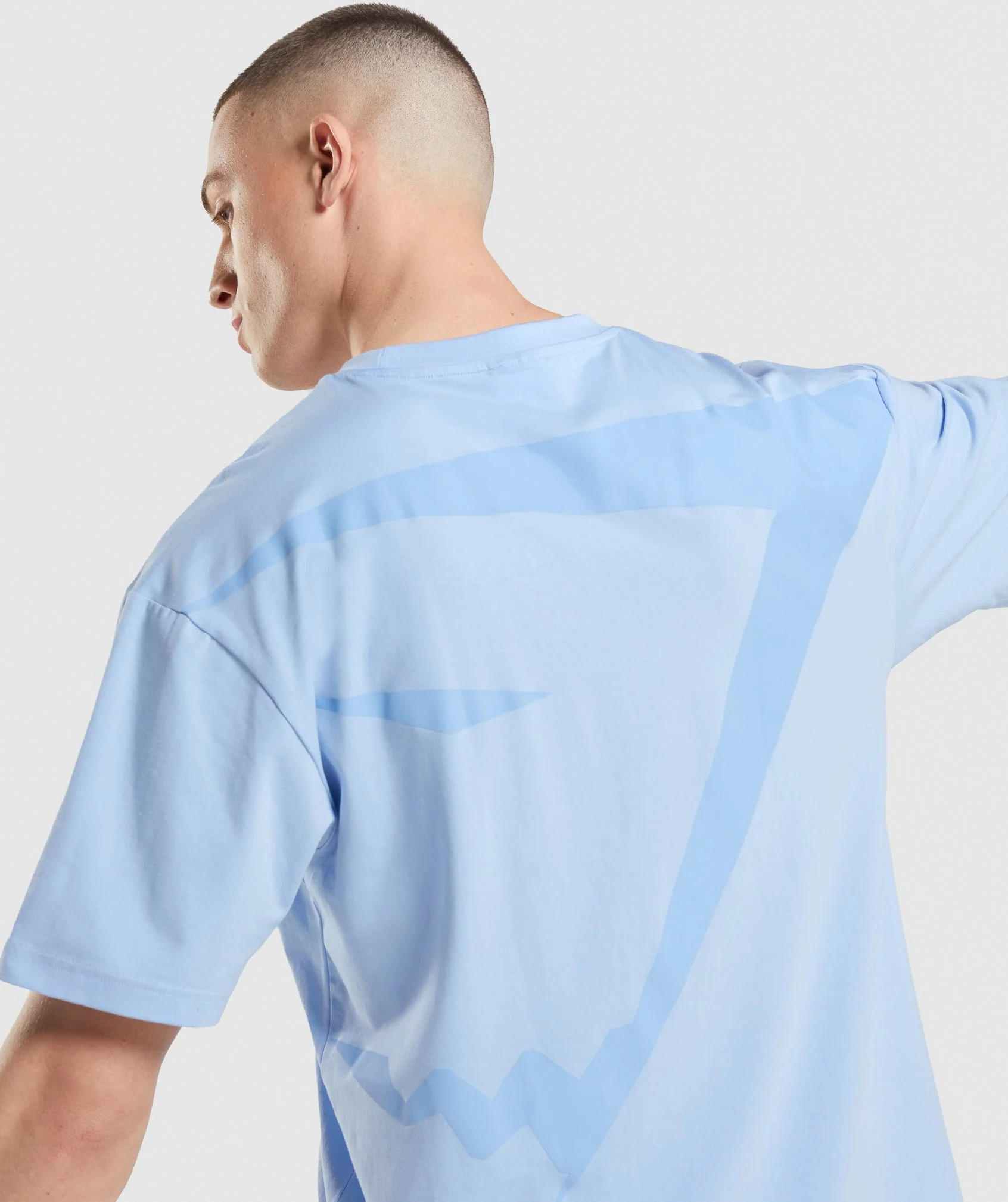 Gymshark Oversized Sharkhead T-Shirt - Moonstone Blue - Image 5