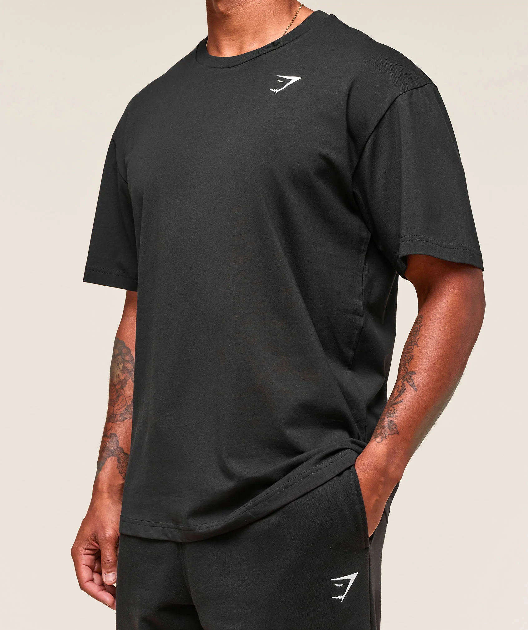 Gymshark Essential Oversized T-Shirt - Black - Image 3