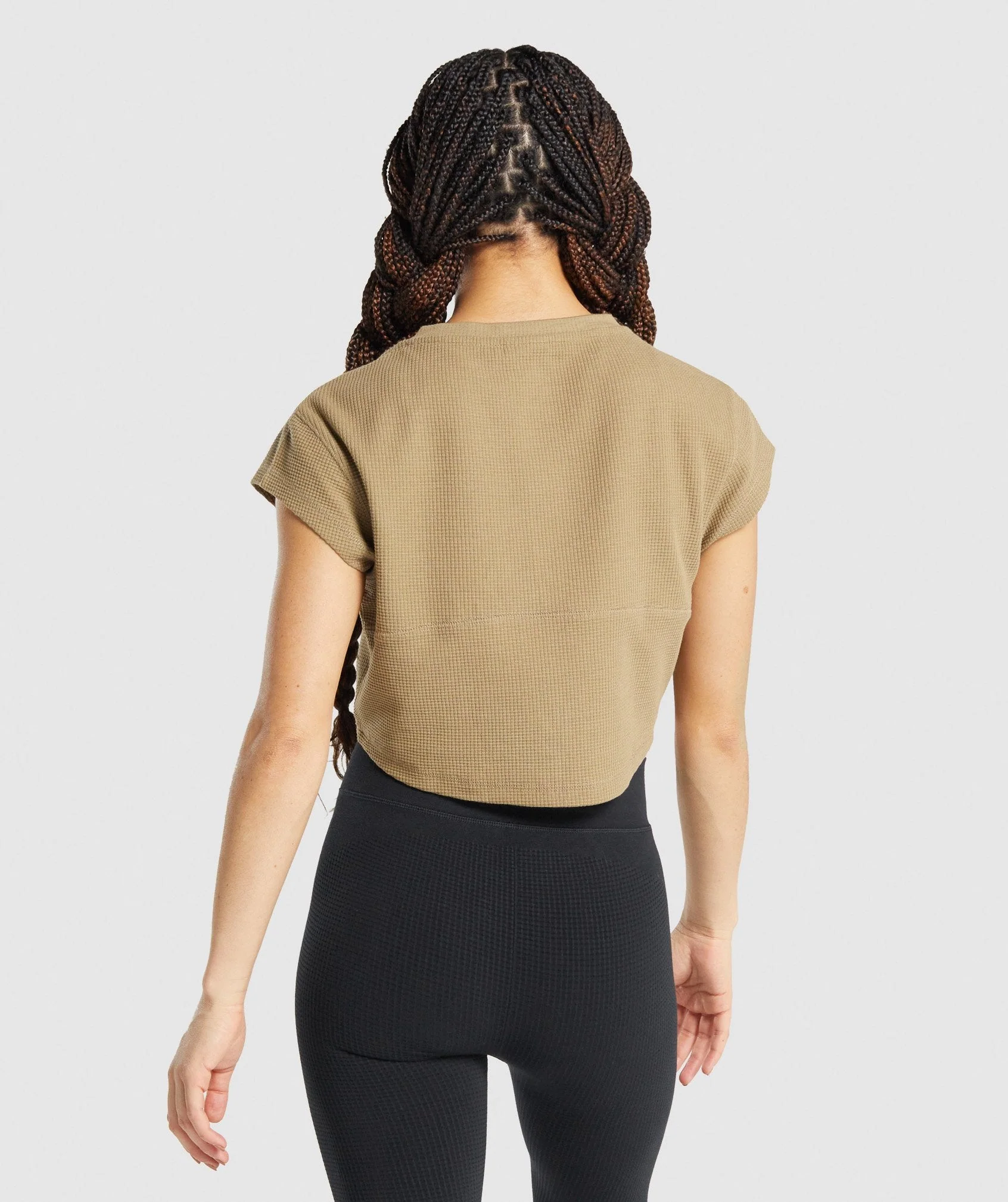 Gymshark Pause Crop Top - Light Brown - Image 2