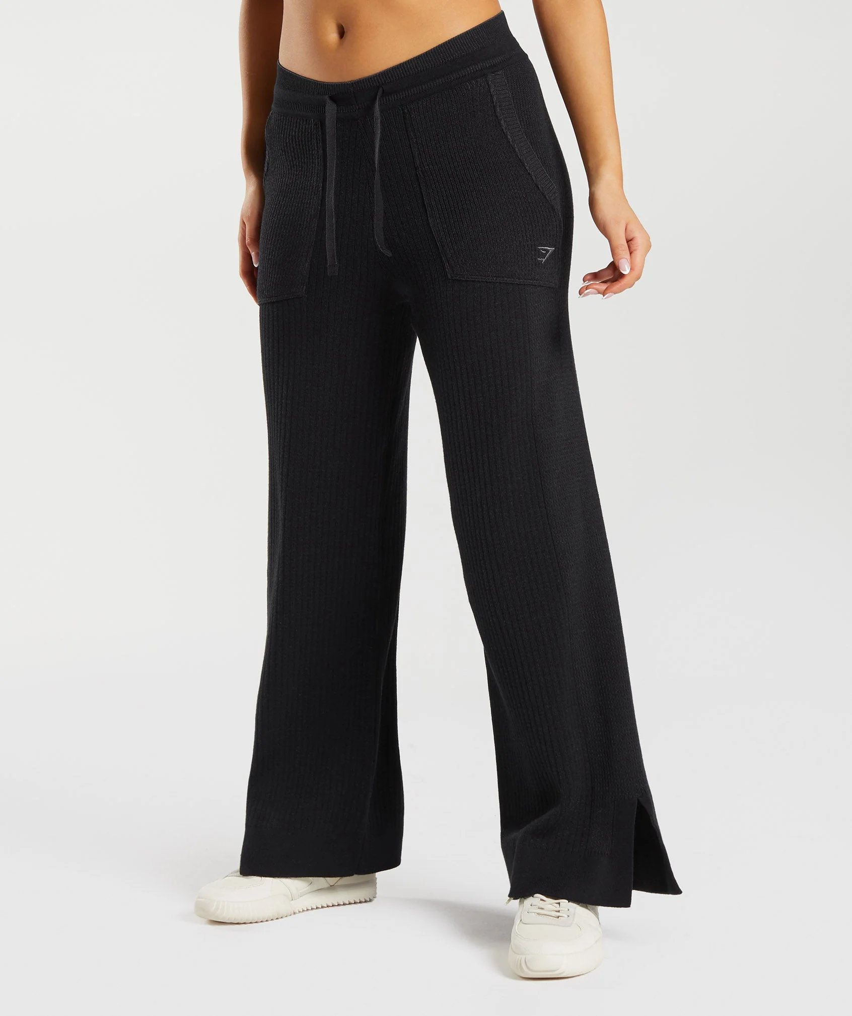 Gymshark Pause Knitwear Pants - Black/Onyx Grey - Image 2