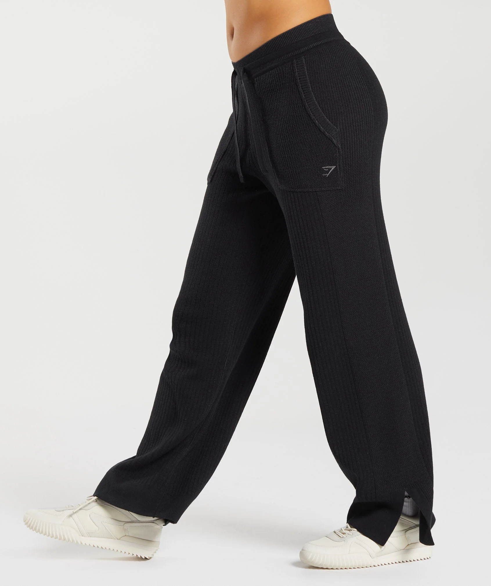 Gymshark Pause Knitwear Pants - Black/Onyx Grey - Image 4