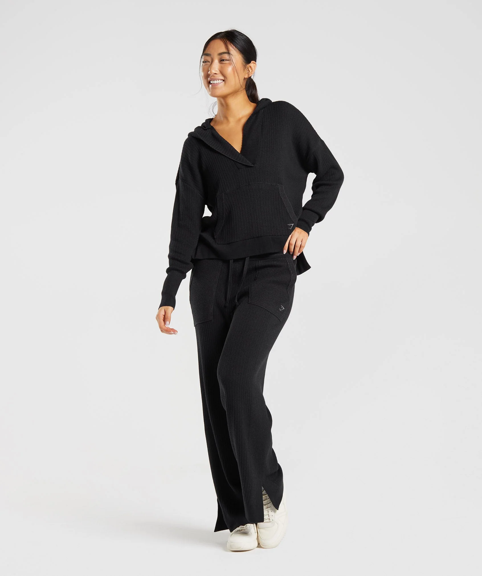 Gymshark Pause Knitwear Pants - Black/Onyx Grey - Image 5