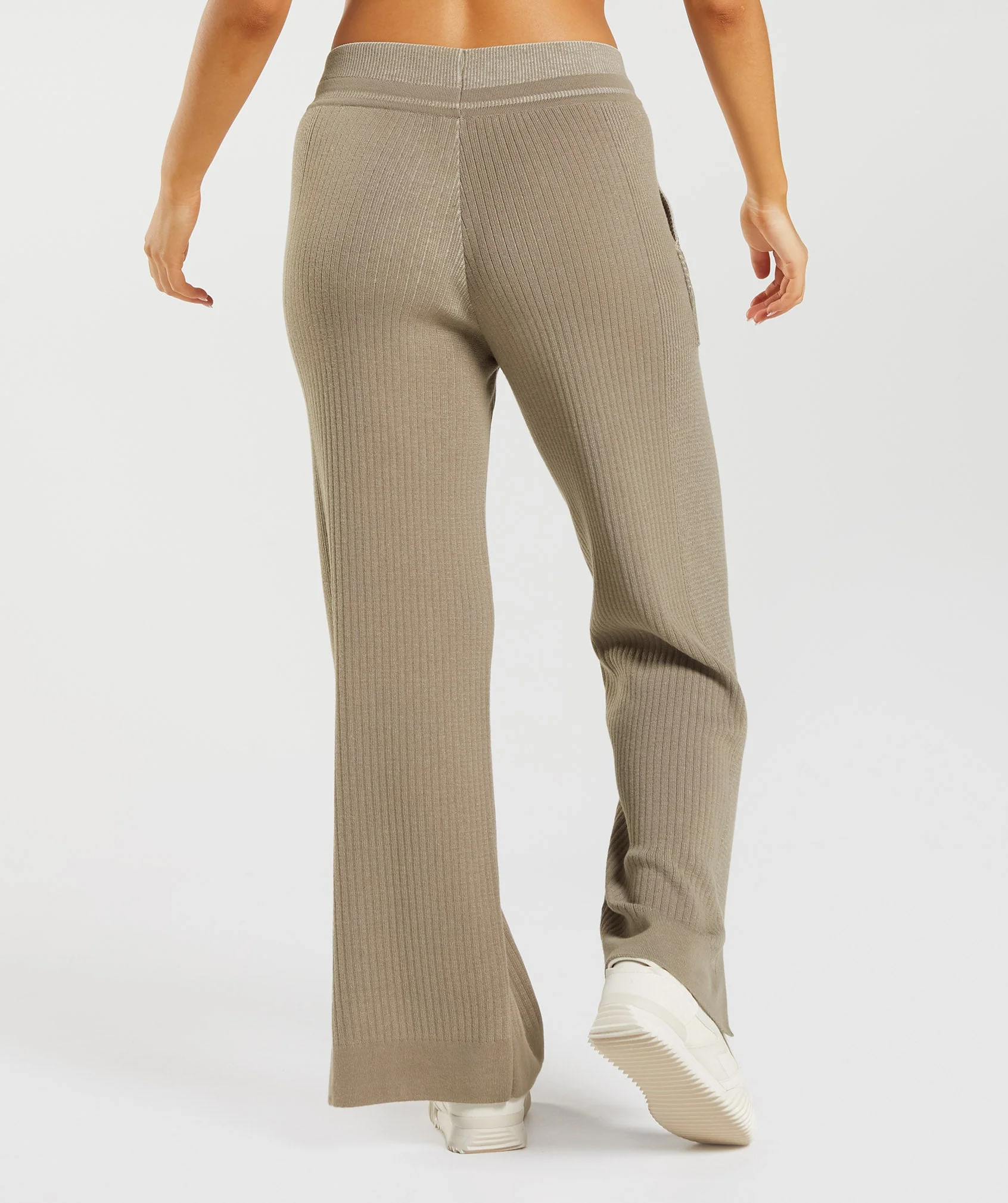 Gymshark Pause Knitwear Pants - Cement Brown/Pebble Grey - Image 3