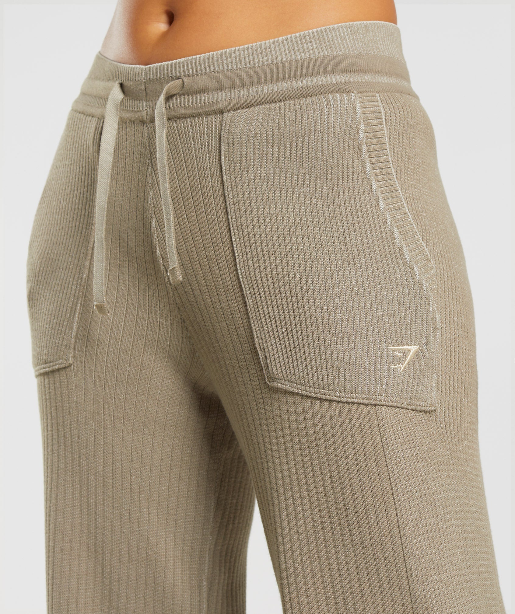 Gymshark Pause Knitwear Pants - Cement Brown/Pebble Grey - Image 6