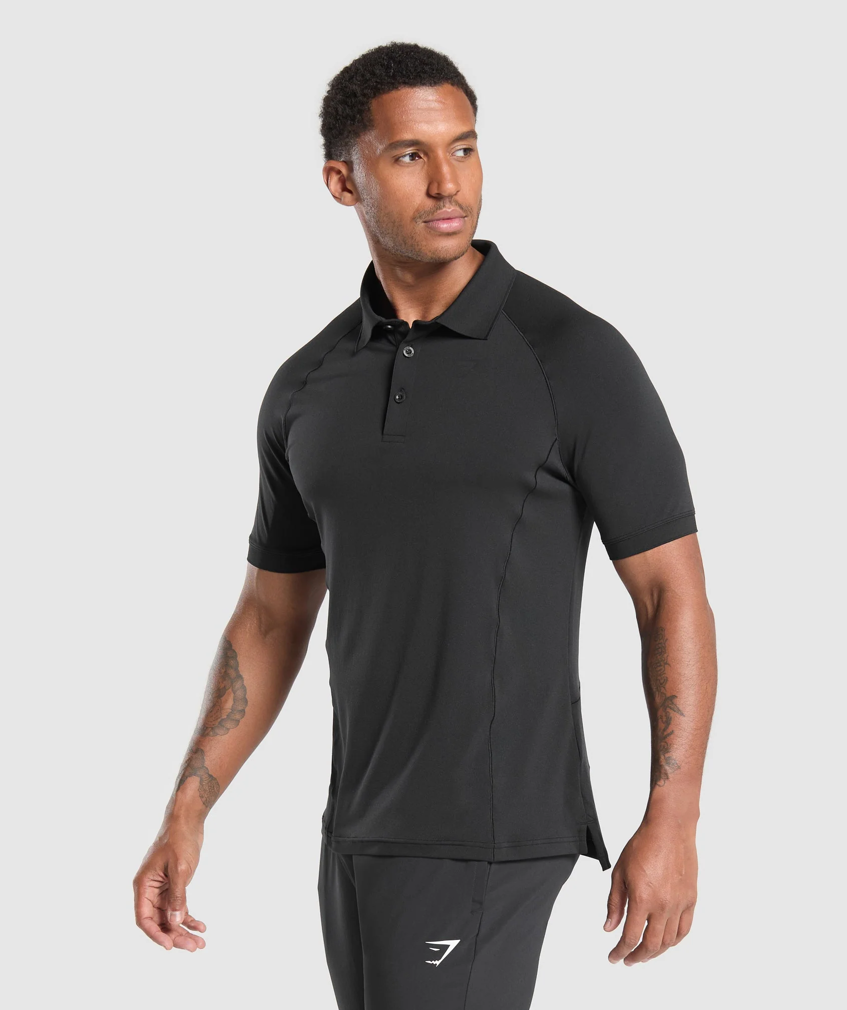 Gymshark Performance Polo Shirt - Black - Image 3