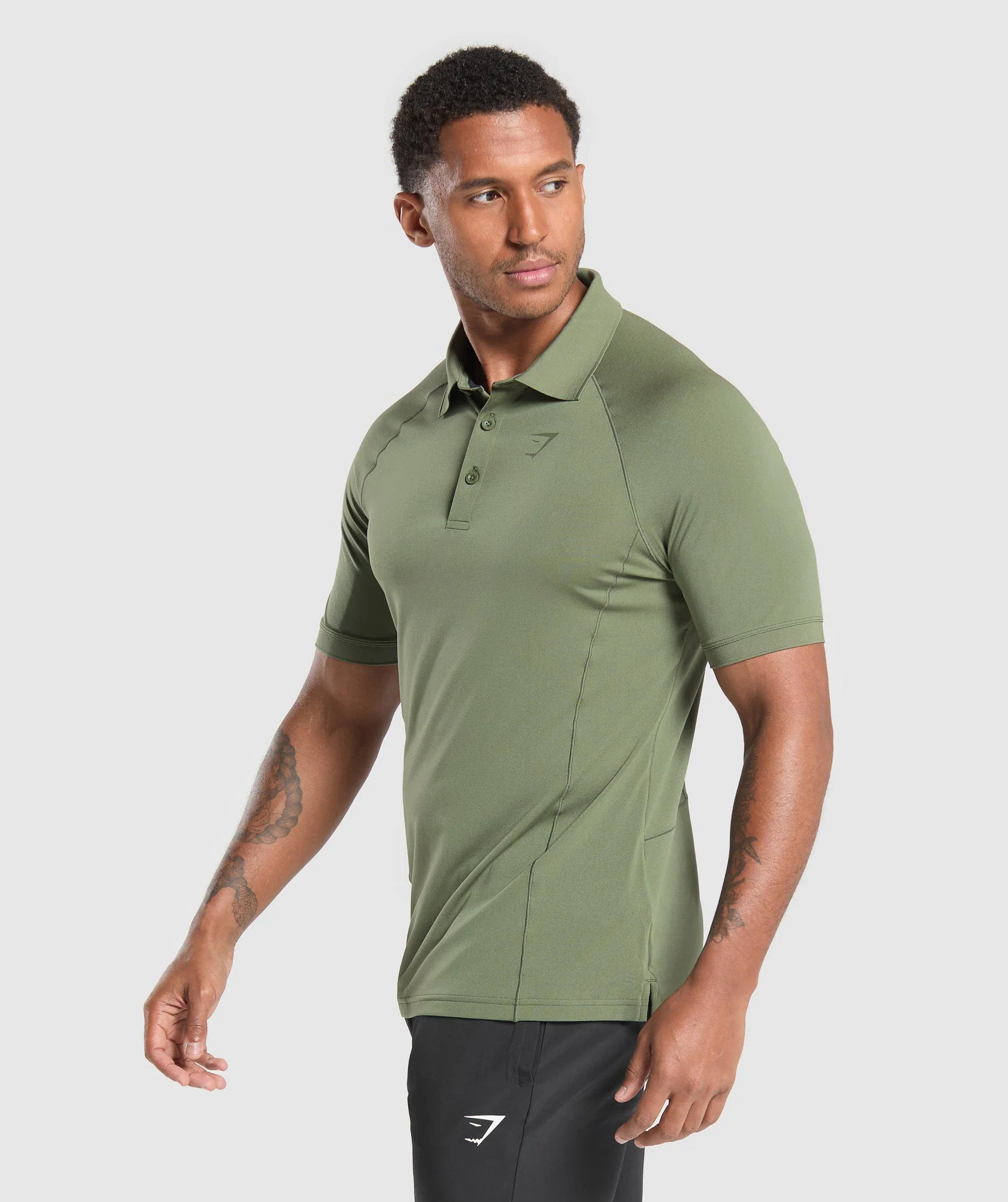 Gymshark Performance Polo Shirt - Core Olive - Image 3