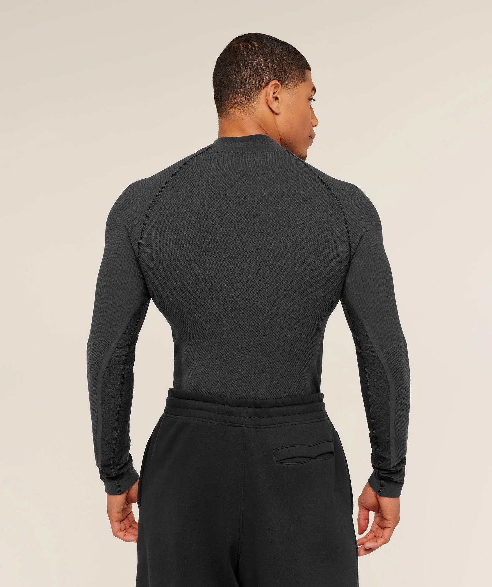Gymshark Physique Long Sleeve T-Shirt - Grey/Black - Image 2