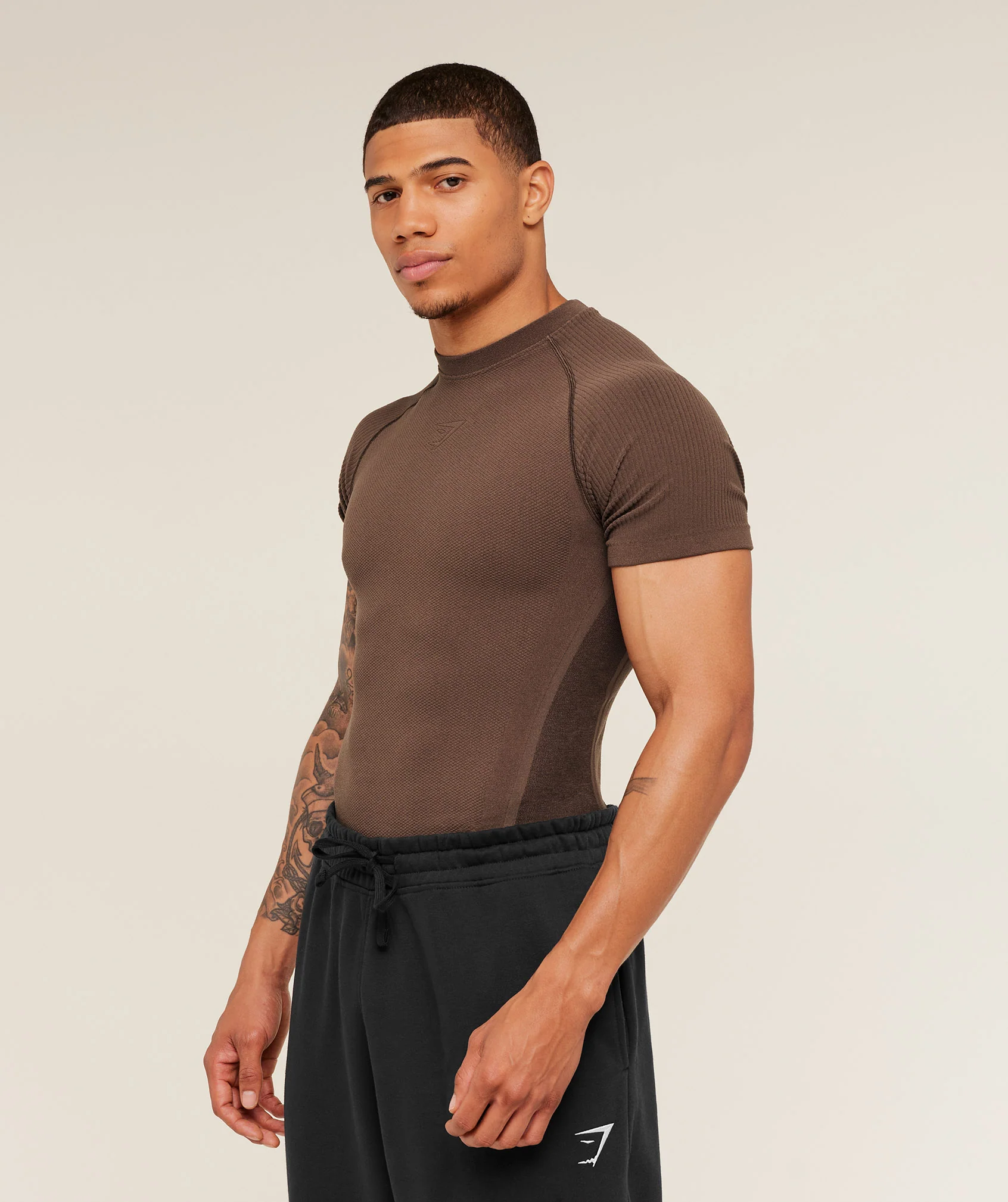 Gymshark Physique T-Shirt - Soft Brown/Archive Brown - Image 3