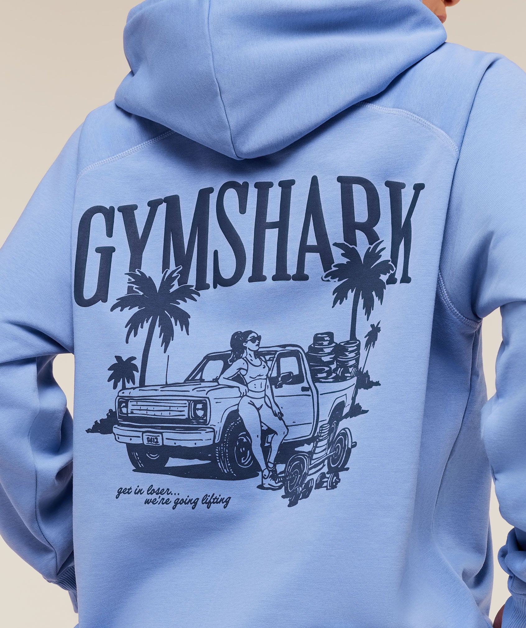 Gymshark Pick Up Truck Graphic Hoodie - Steady Purple - Image 6
