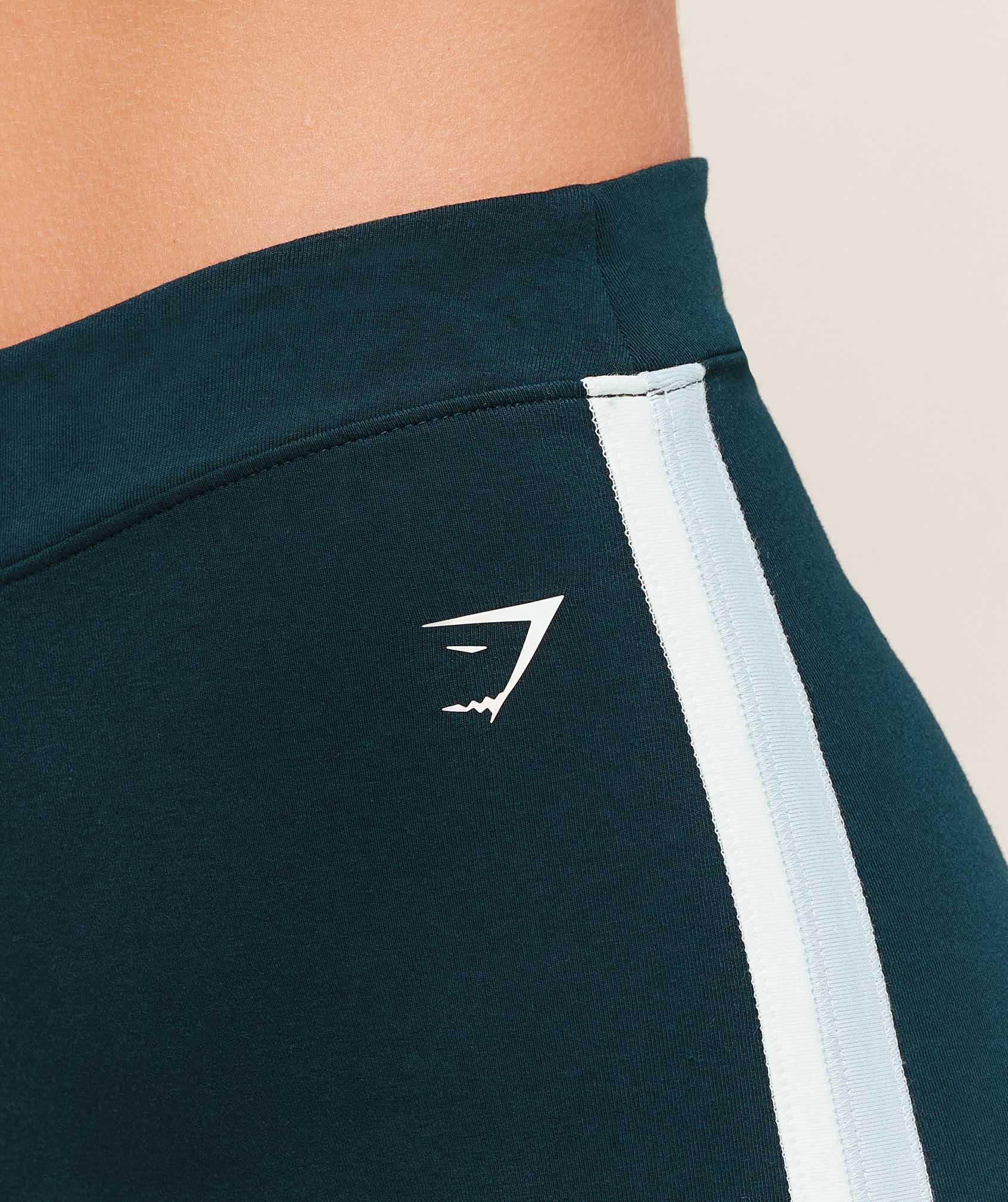 Gymshark Piping Wide Leg Pants - Deep Petrol Blue/Smoke Blue/Soft White - Image 5