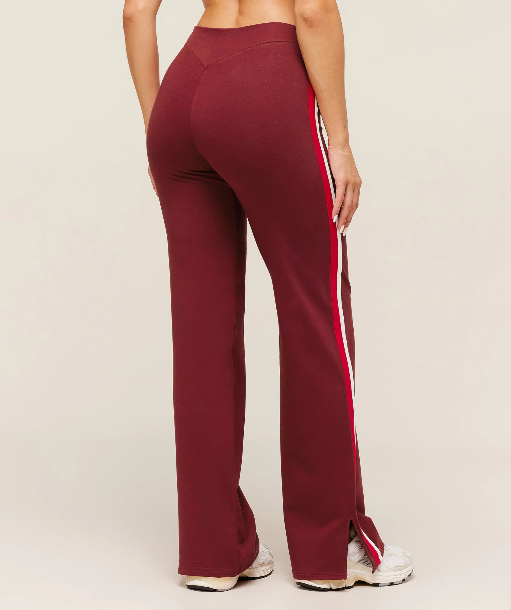 Gymshark Piping Wide Leg Pants - Sets Red/Carmine Red/Soft White - Image 2
