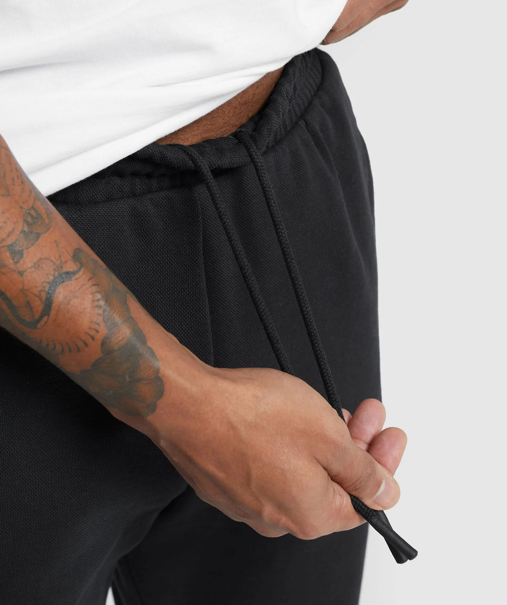 Gymshark Pique Joggers - Black/Onyx Grey - Image 8