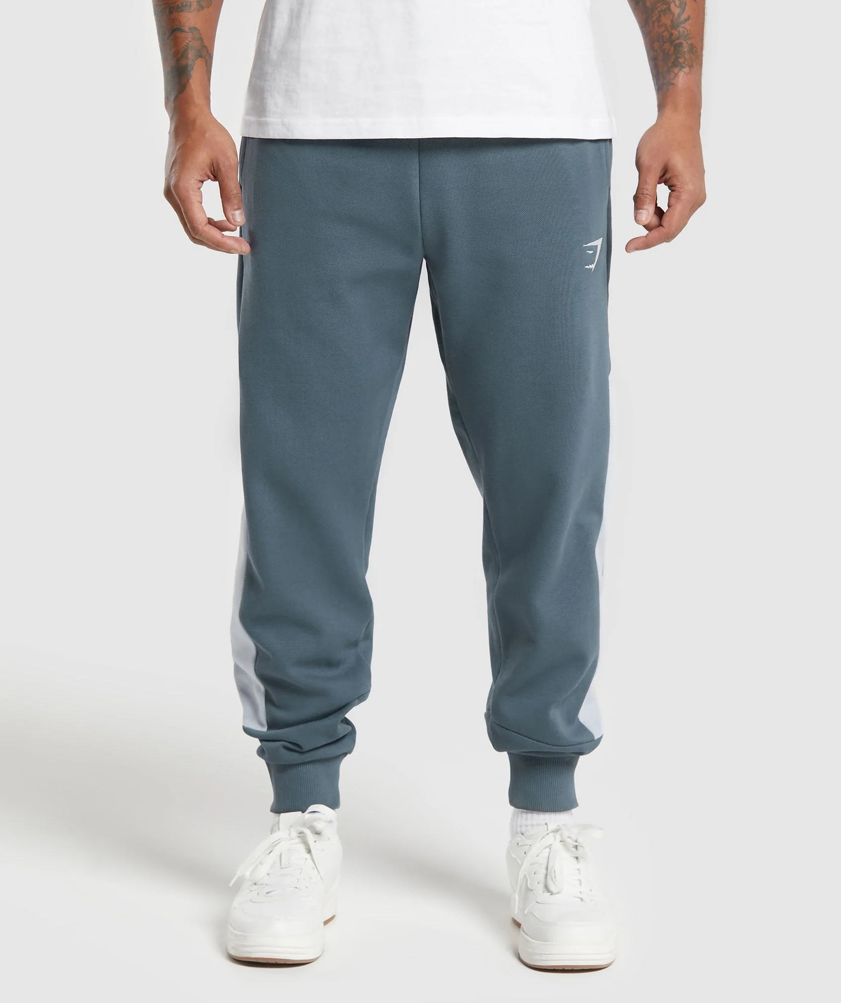 Gymshark Pique Joggers - Titanium Blue/Fresh Blue - Image 2