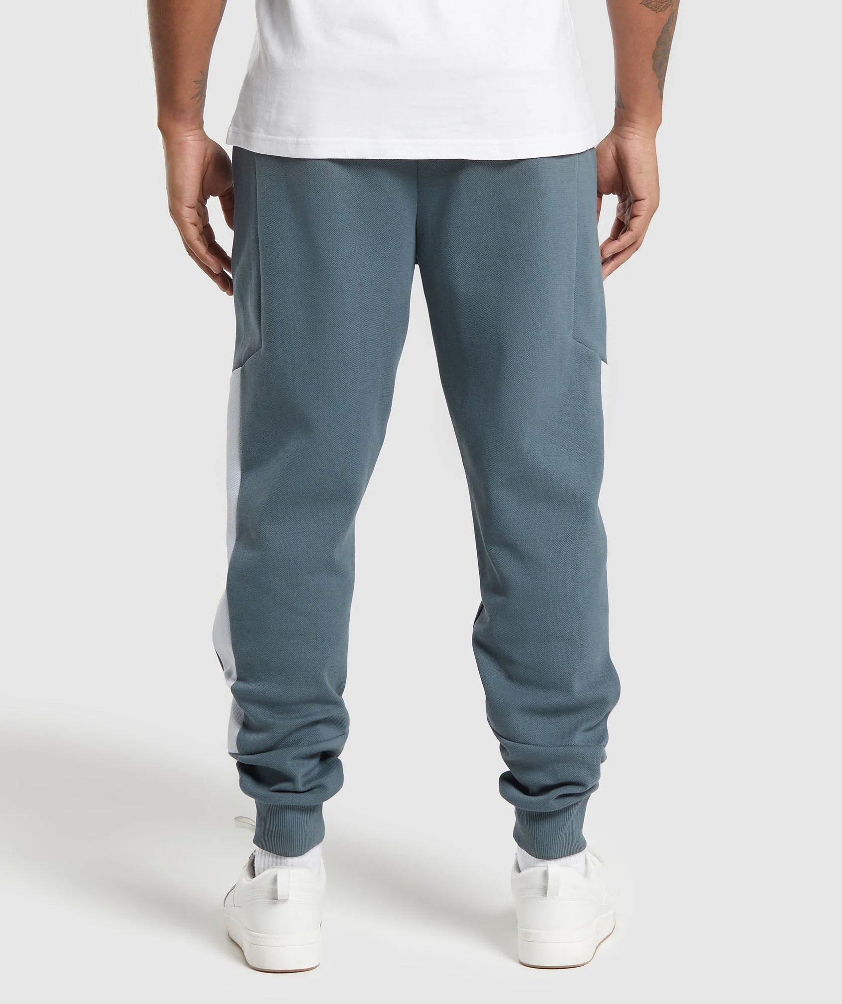 Gymshark Pique Joggers - Titanium Blue/Fresh Blue - Image 3