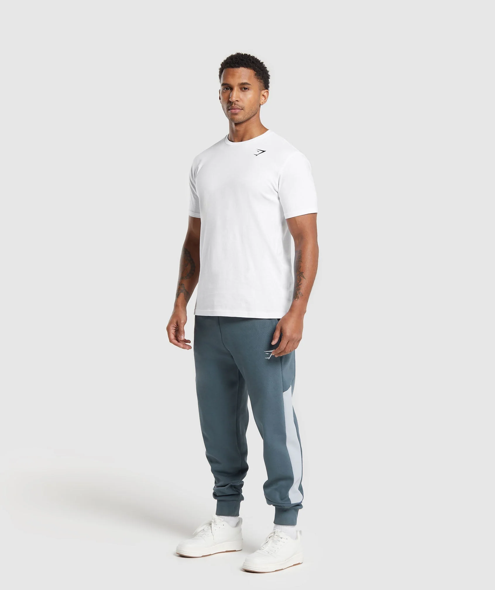 Gymshark Pique Joggers - Titanium Blue/Fresh Blue - Image 4