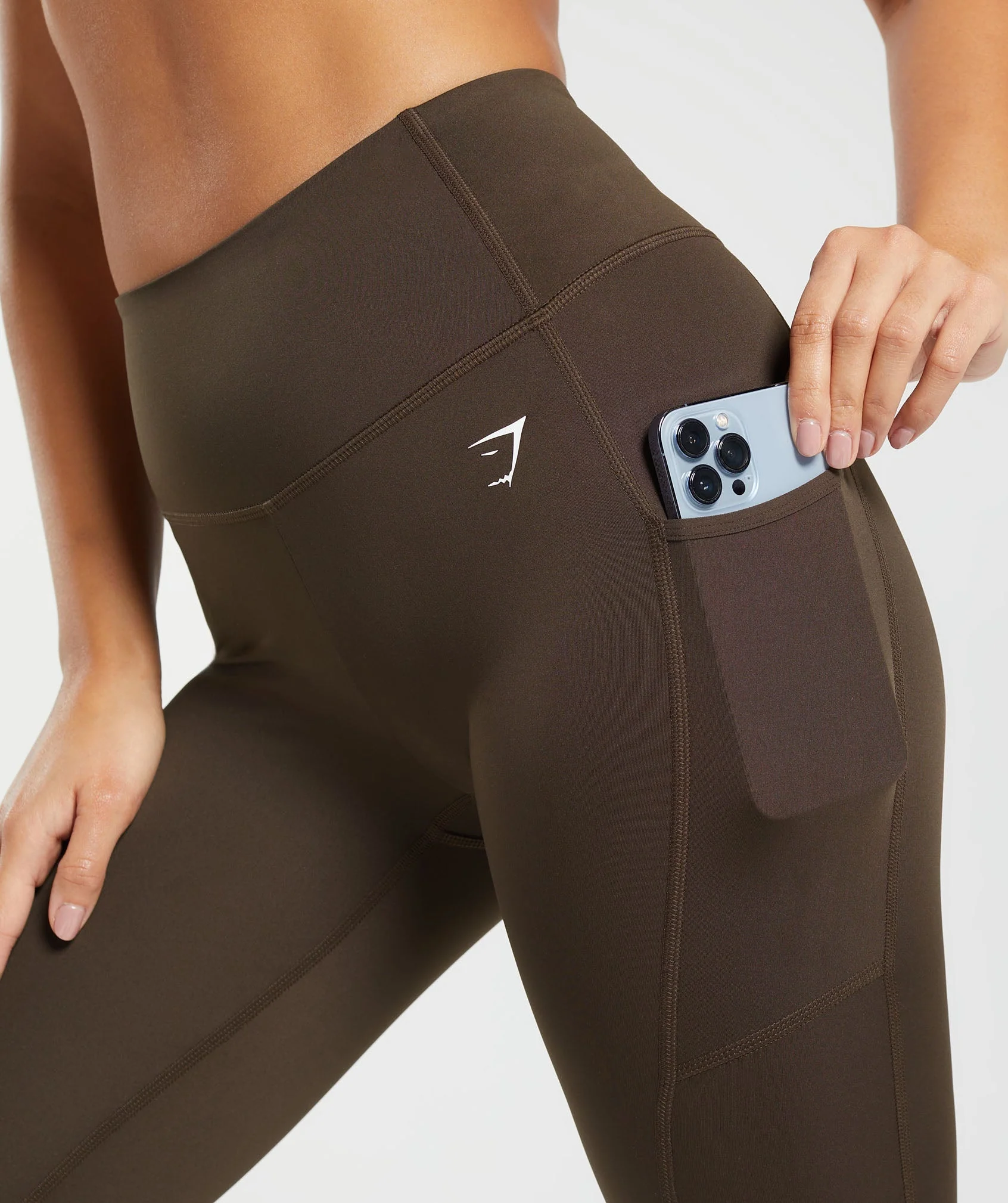Gymshark Pocket Leggings - Archive Brown - Image 5