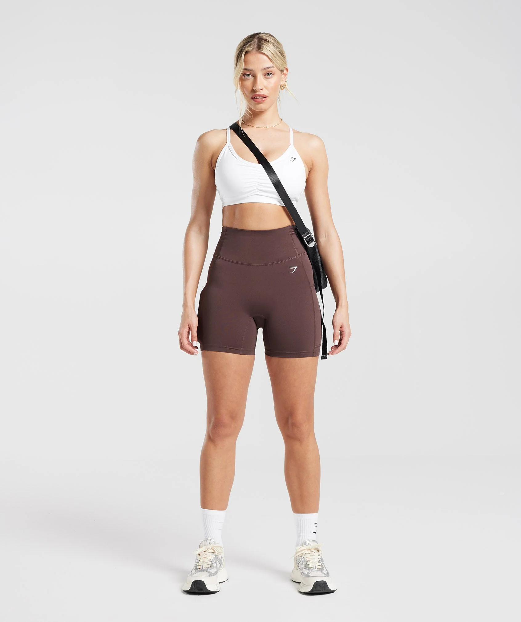 Gymshark Pocket Shorts - Chocolate Brown - Image 4