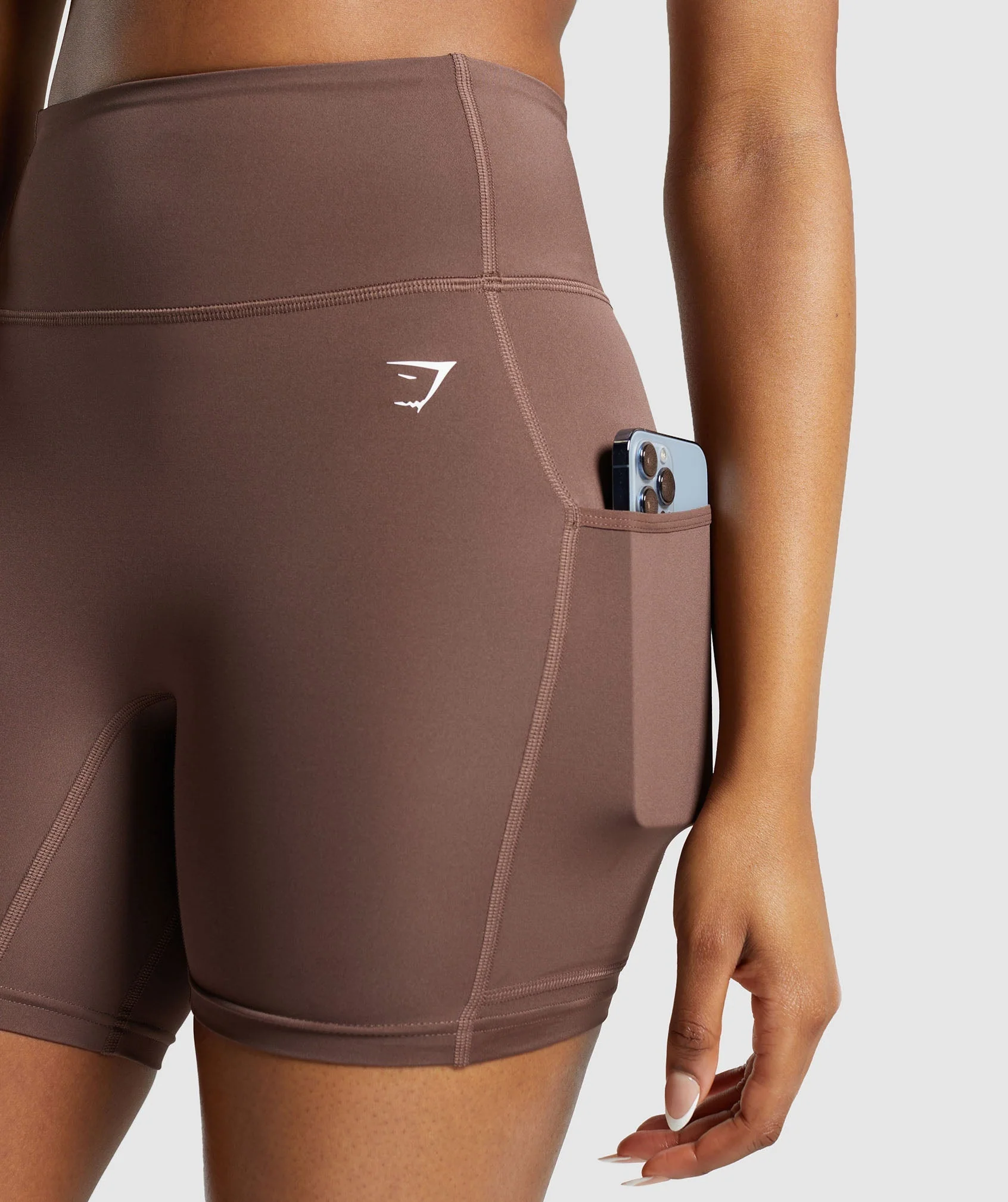Gymshark Pocket Shorts - Soft Brown - Image 6