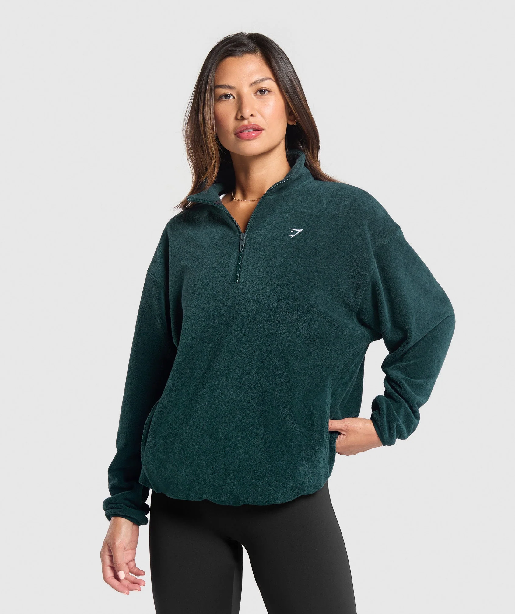 Gymshark Polar Fleece 1/4 Zip - Strong Teal